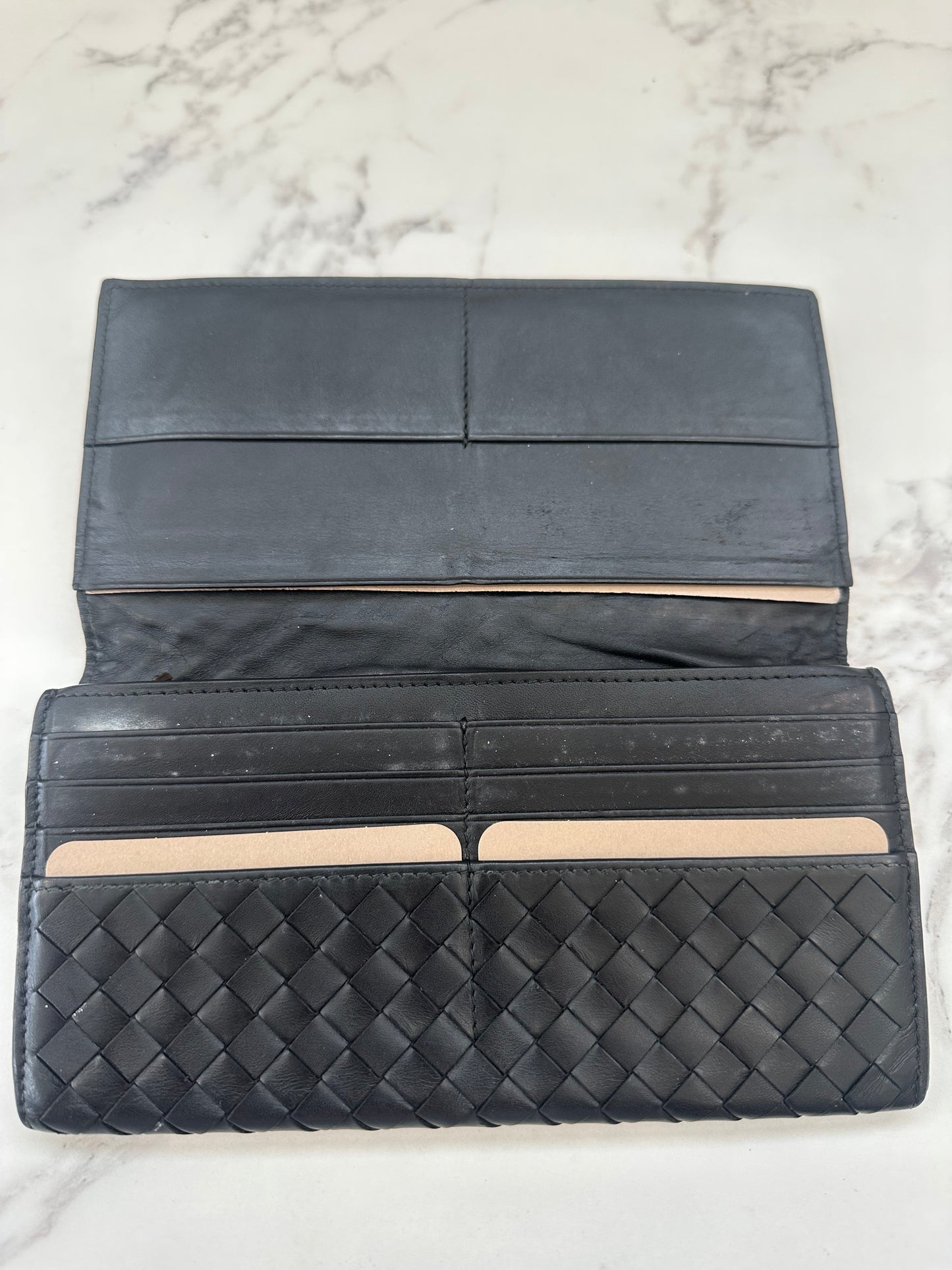 Bottega Veneta Black Lomg Wallet