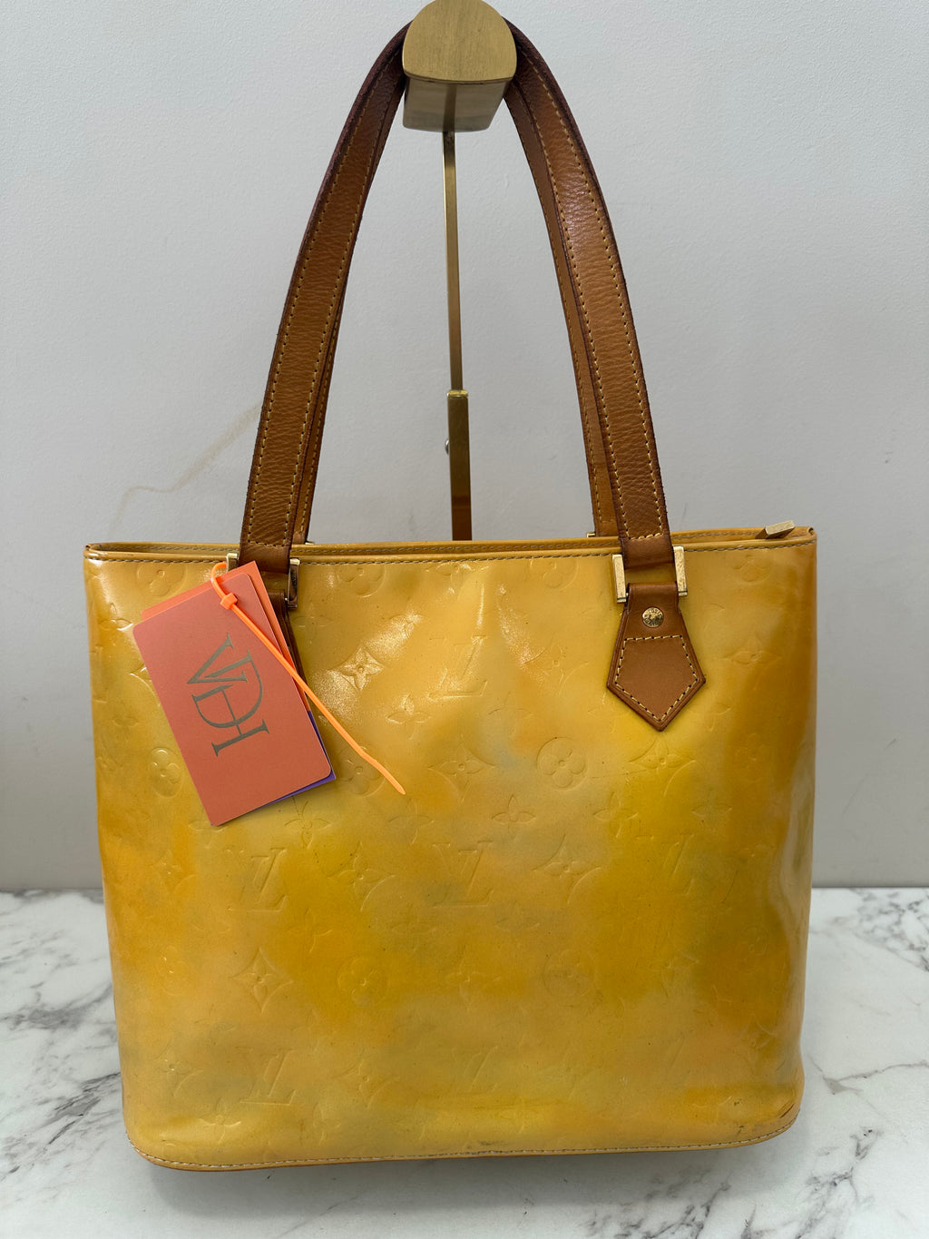 Louis Vuitton Houston Vernis Yellow