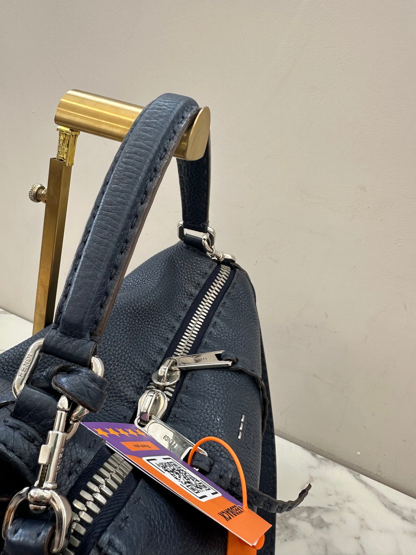 Fendi Blue Leather