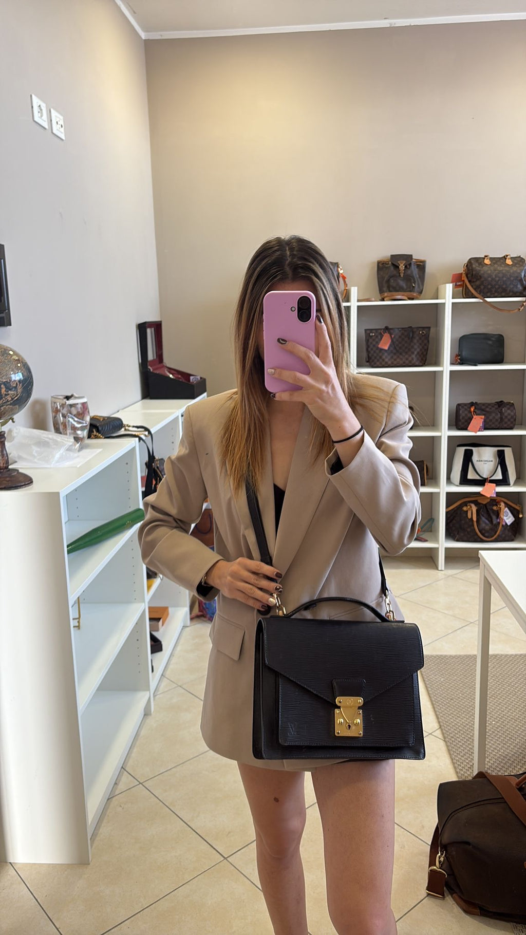 Louis Vuitton Monceau 28 Black Epi