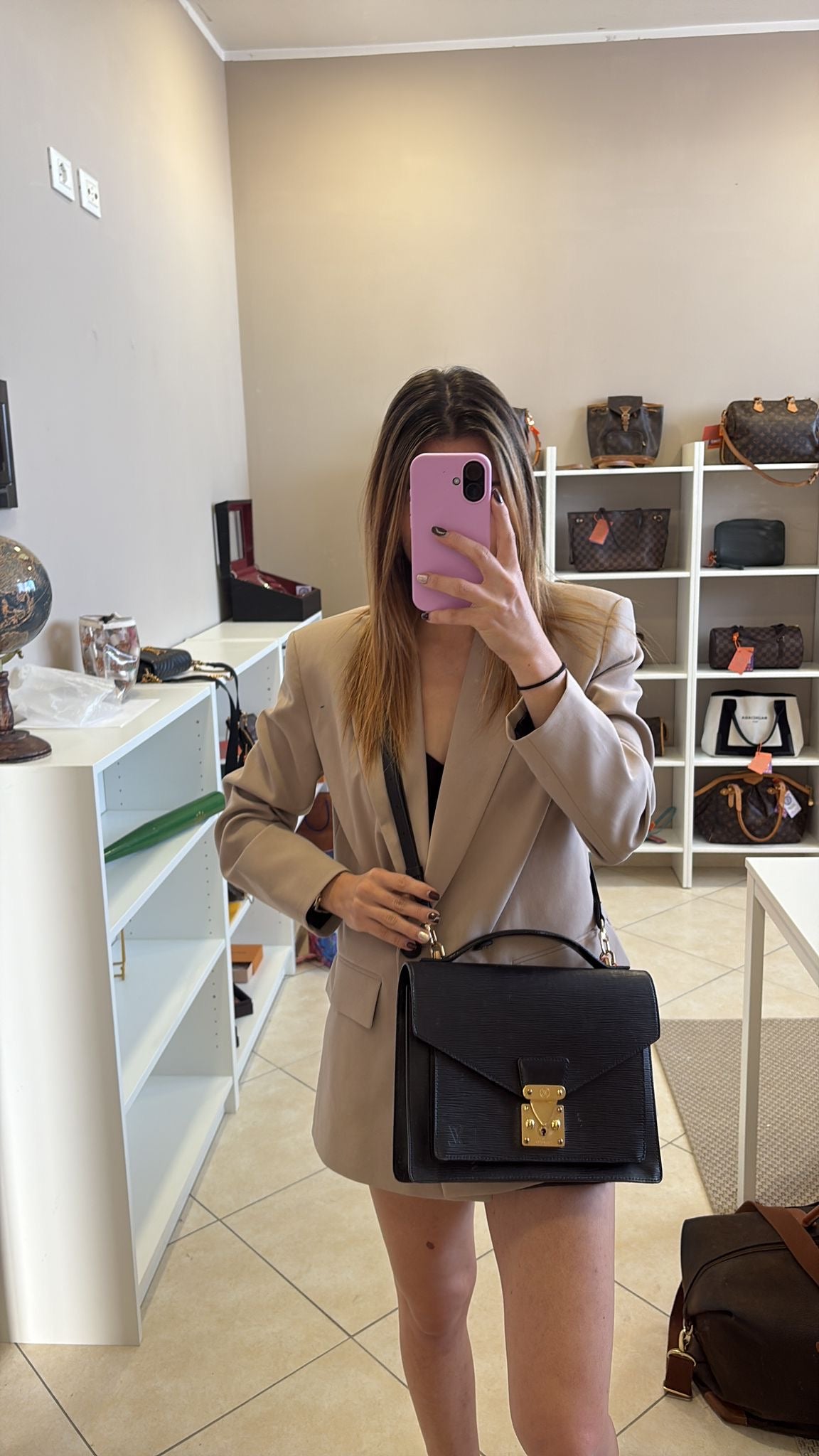 Louis Vuitton Monceau 28 Black Epi