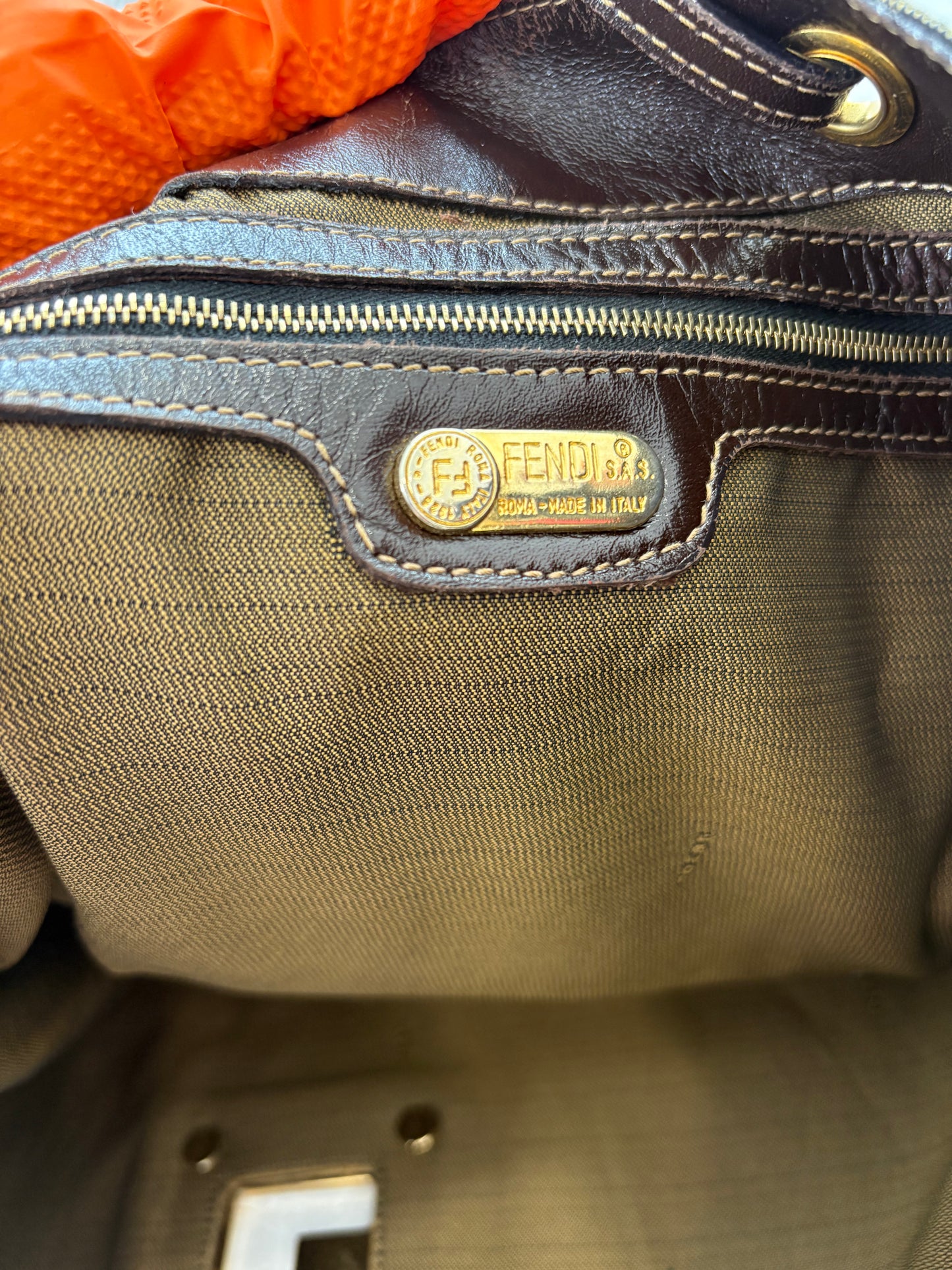 018159 - Fendi Brown Zucca Tote Bag