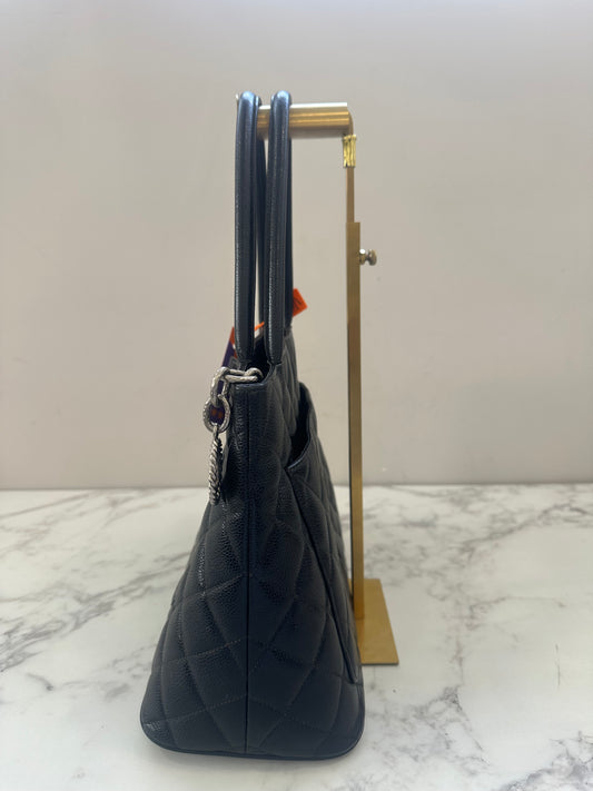Chanel Black Calfskin Medallion