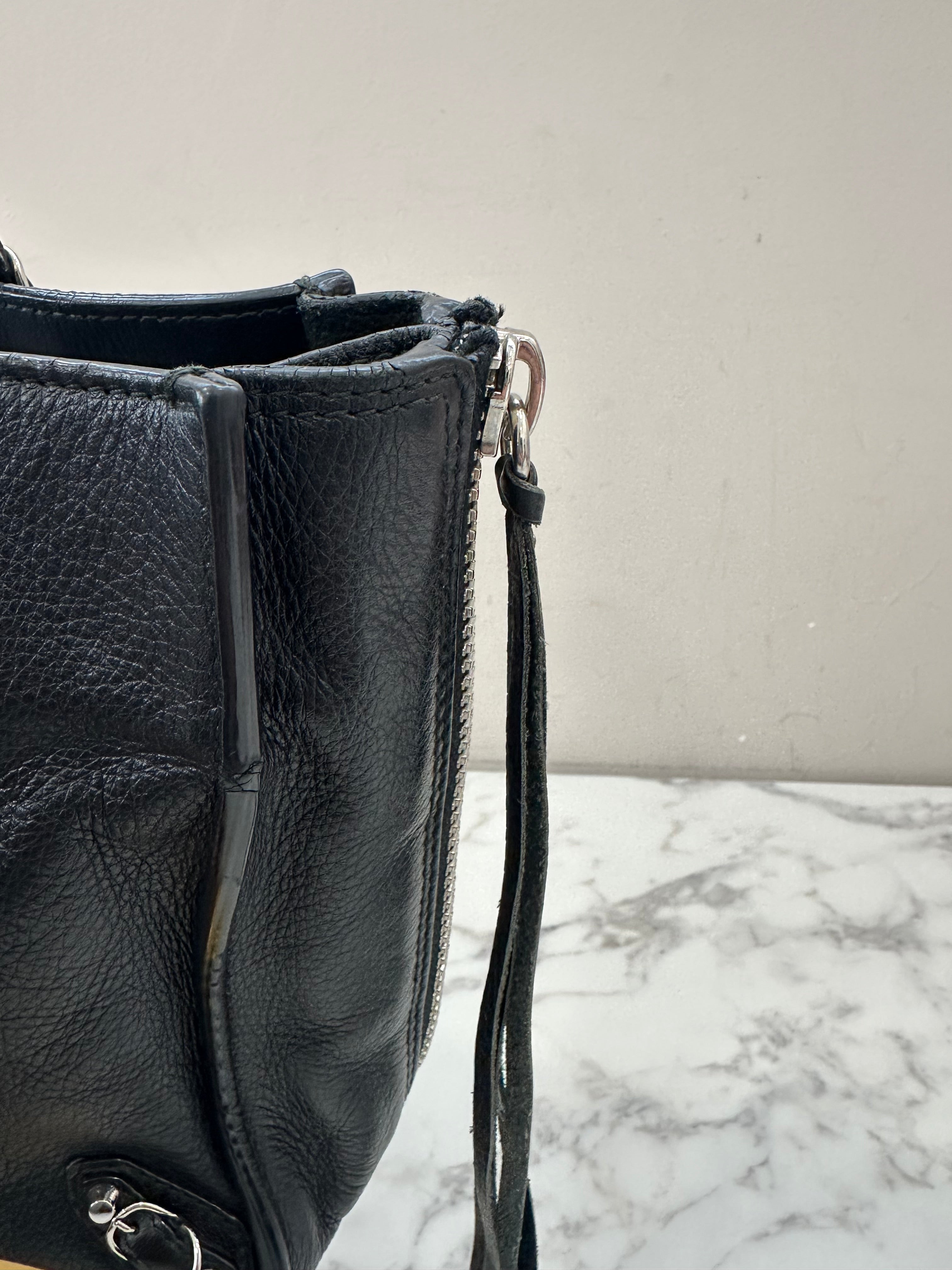 Balenciaga Black Leather