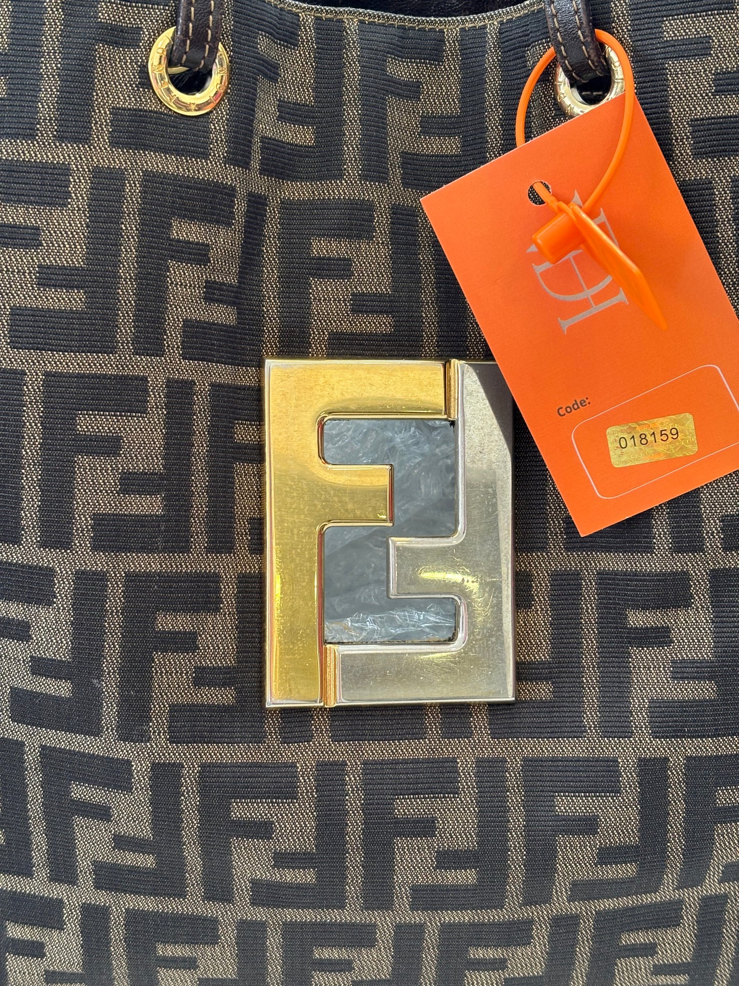 018159 - Fendi Brown Zucca Tote Bag