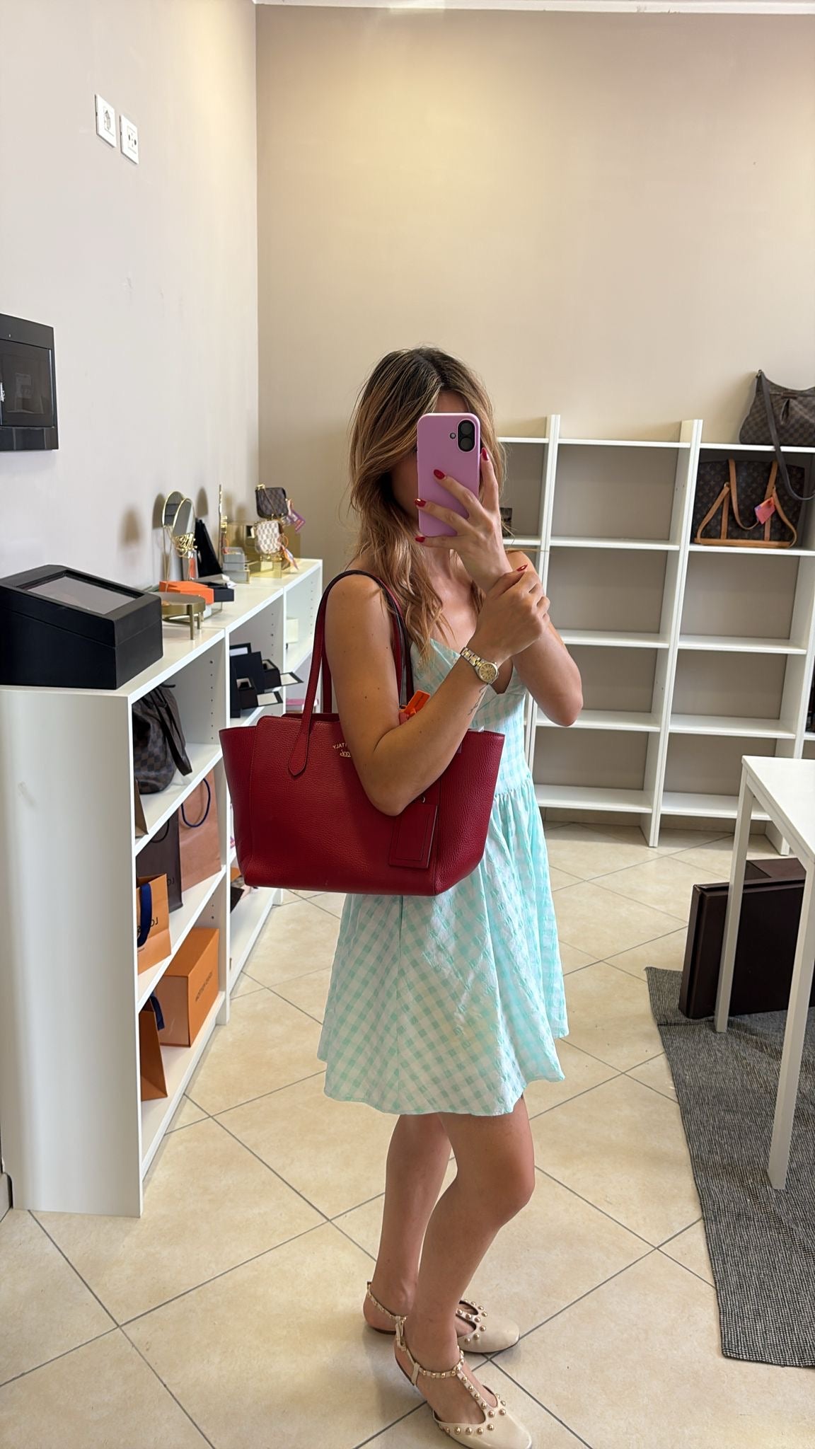 Gucci Red Swing Tote