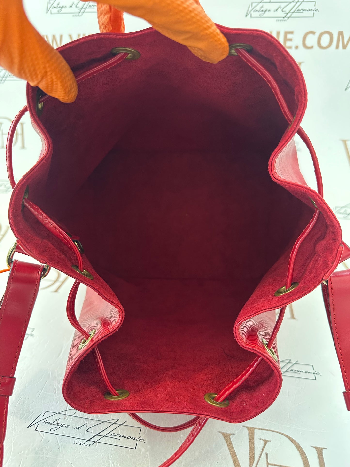 017933 - Louis Vuitton Red Epi Noè