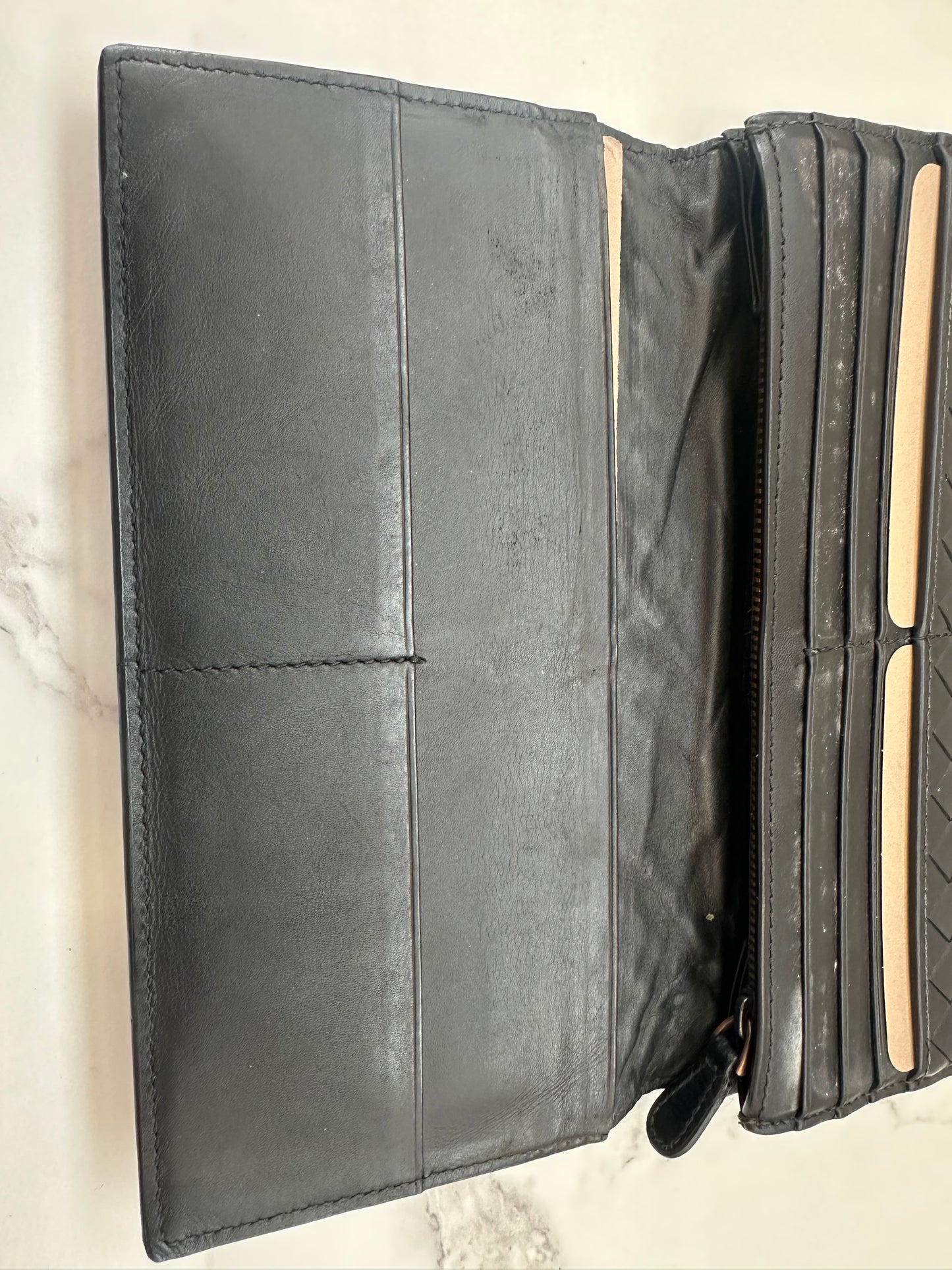 Bottega Veneta Black Lomg Wallet