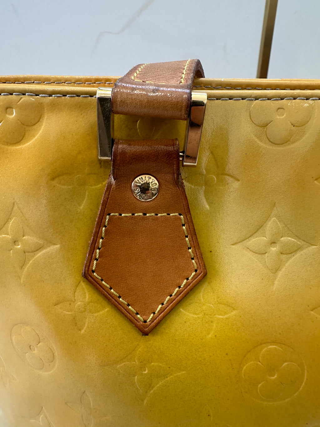 Louis Vuitton Houston Vernis Yellow
