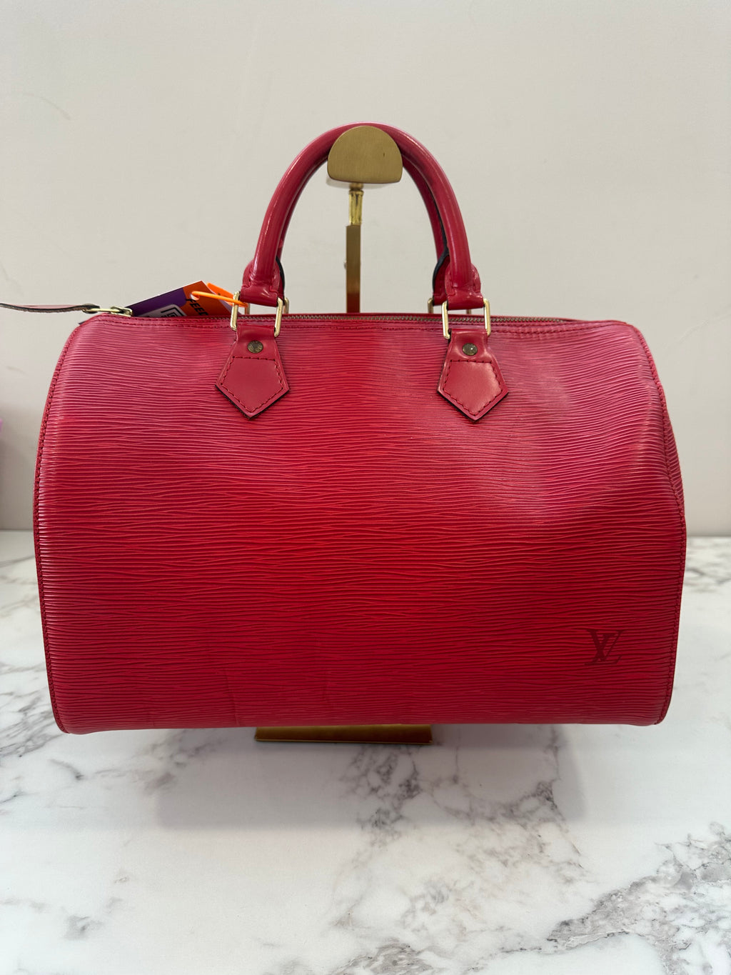 Louis Vuitton Speedy 35 Red Epi