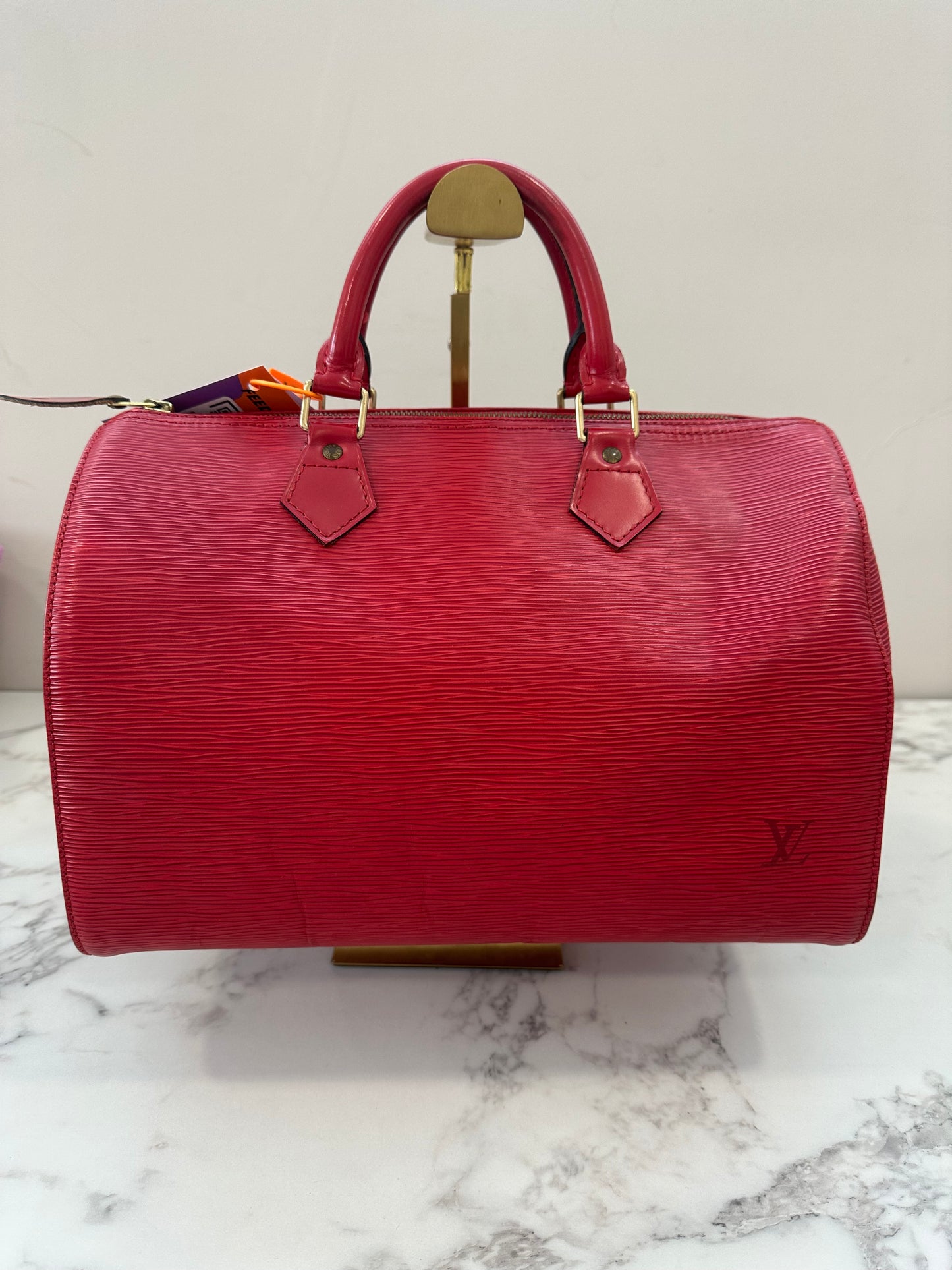 Louis Vuitton Speedy 35 Red Epi