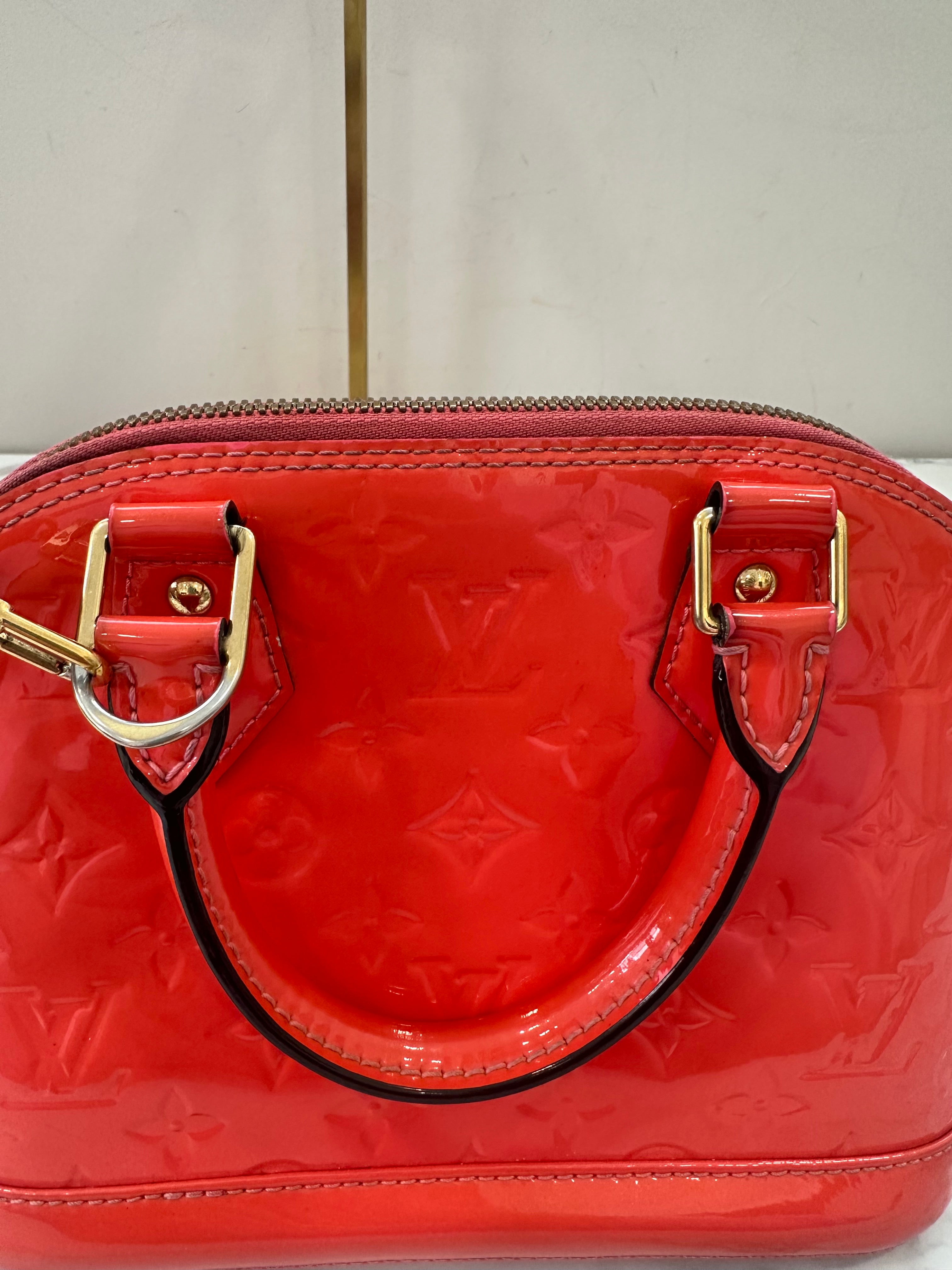 Louis Vuitton Alma BB Vernis Orange