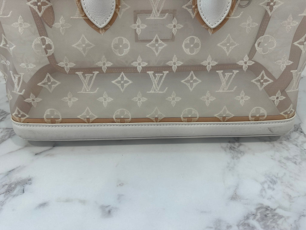 Louis Vuitton Blanc Monogram Transparent lockit east west