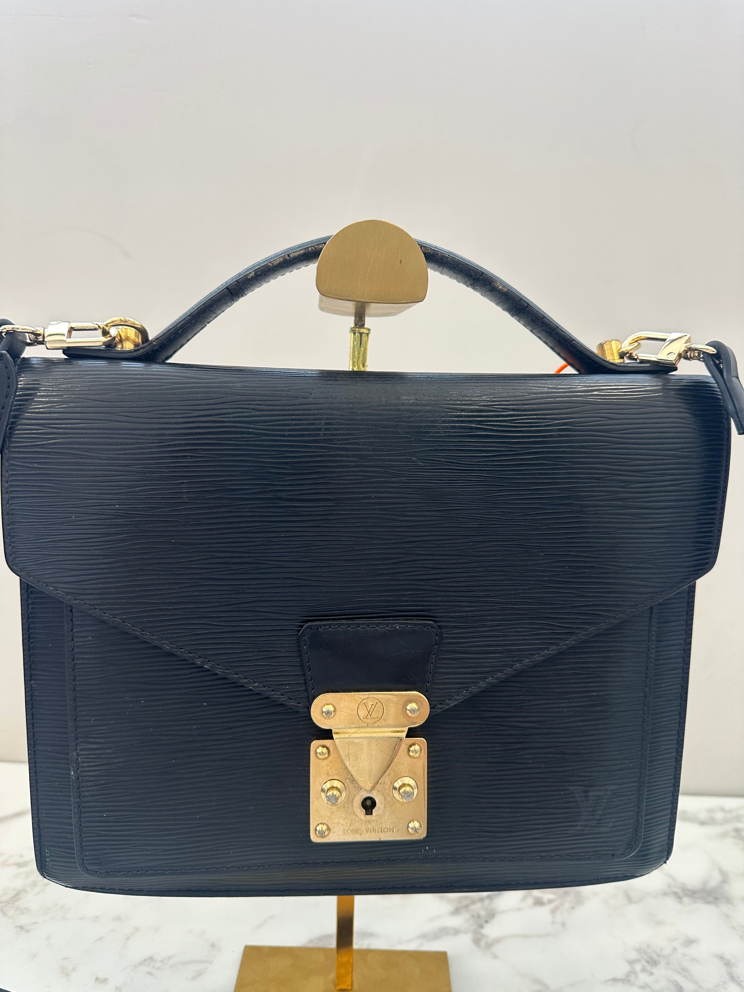 Louis Vuitton Epi Black Monceau 28