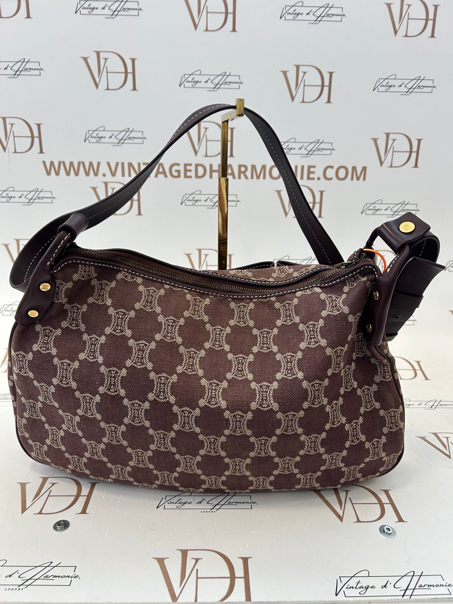 017039 - Celine Brown Macadam Shoulder
