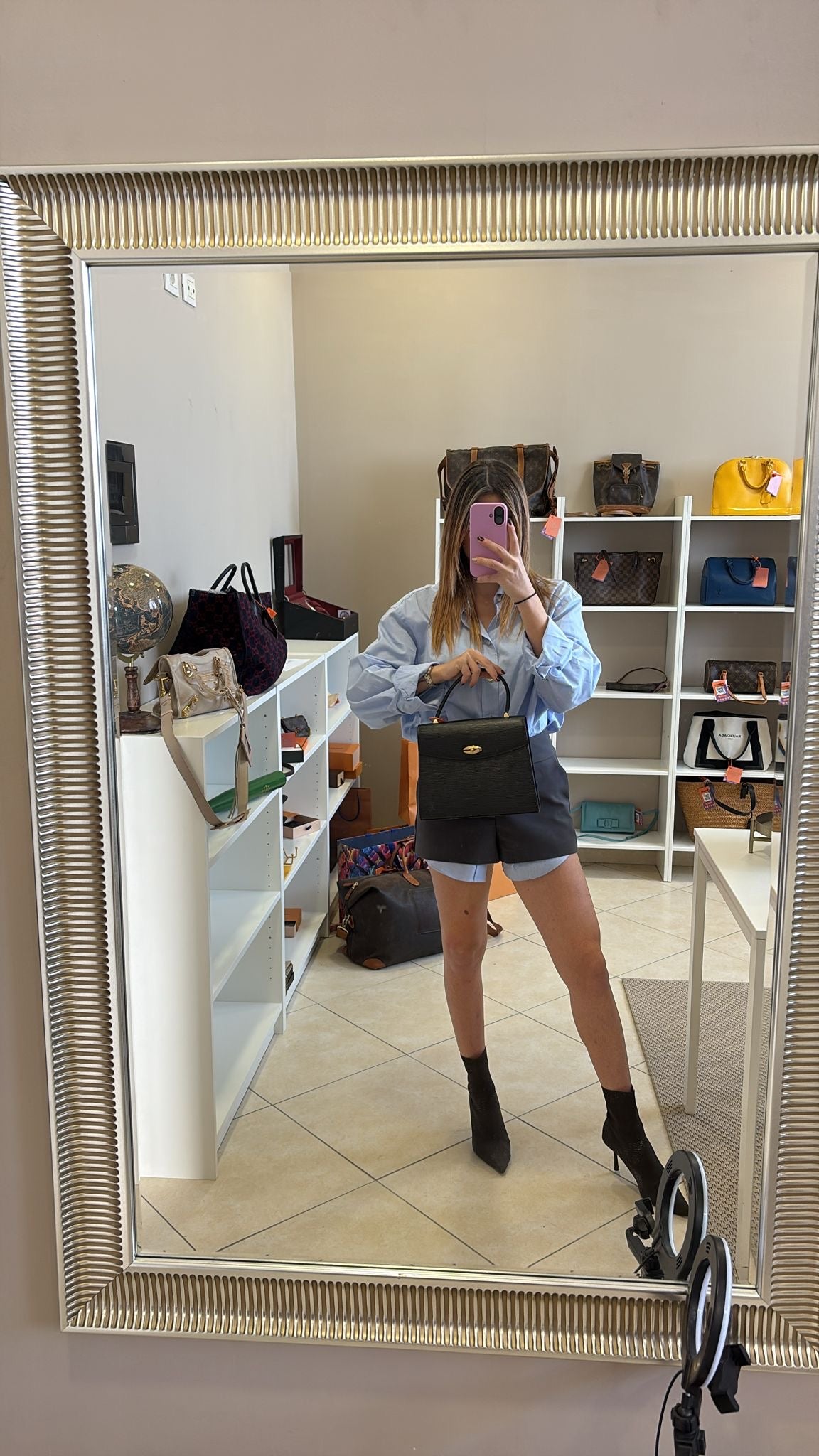 Louis Vuitton Black Epi Malesherbes