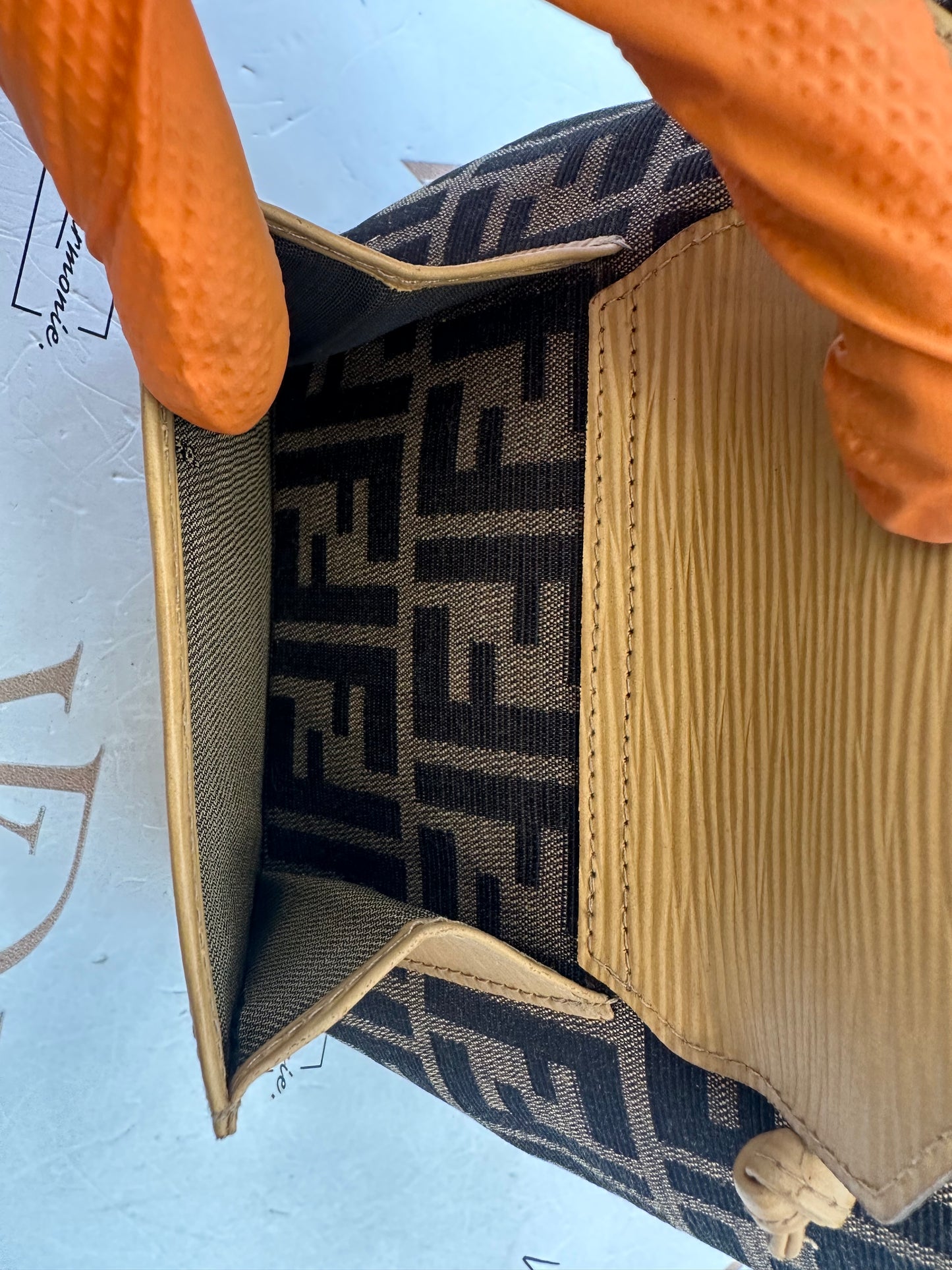 017884 - Fendi Brown Zucca Backpack