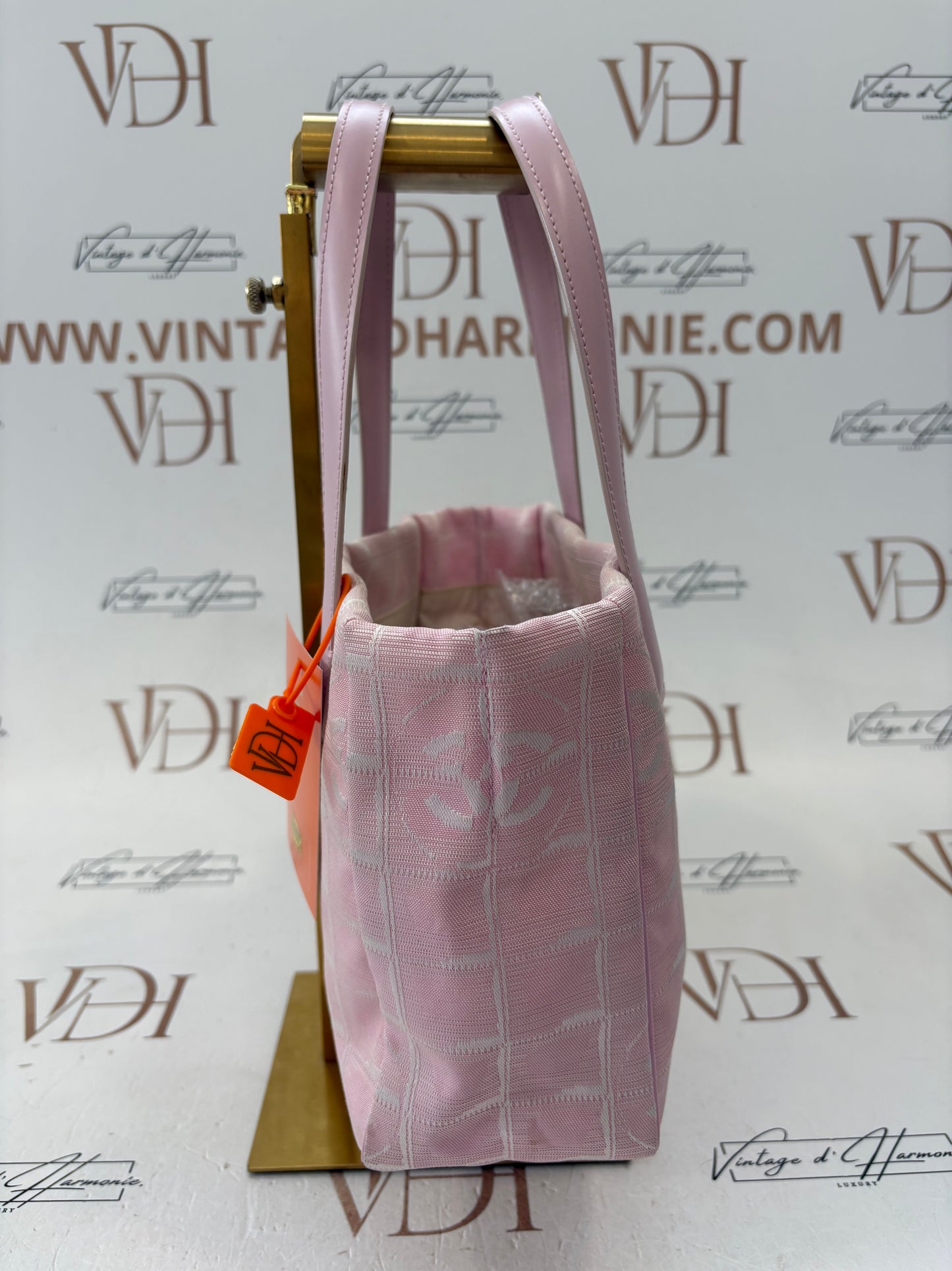 018157 - Chanel Pink Jacquard Nylon