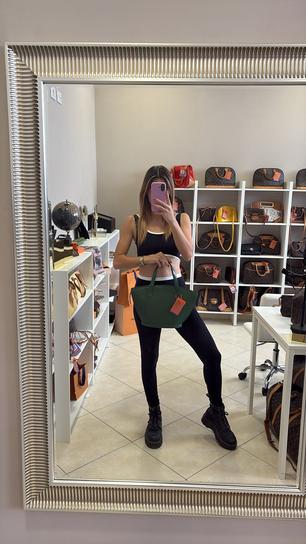 Louis Vuitton Green Epi Saint jacques