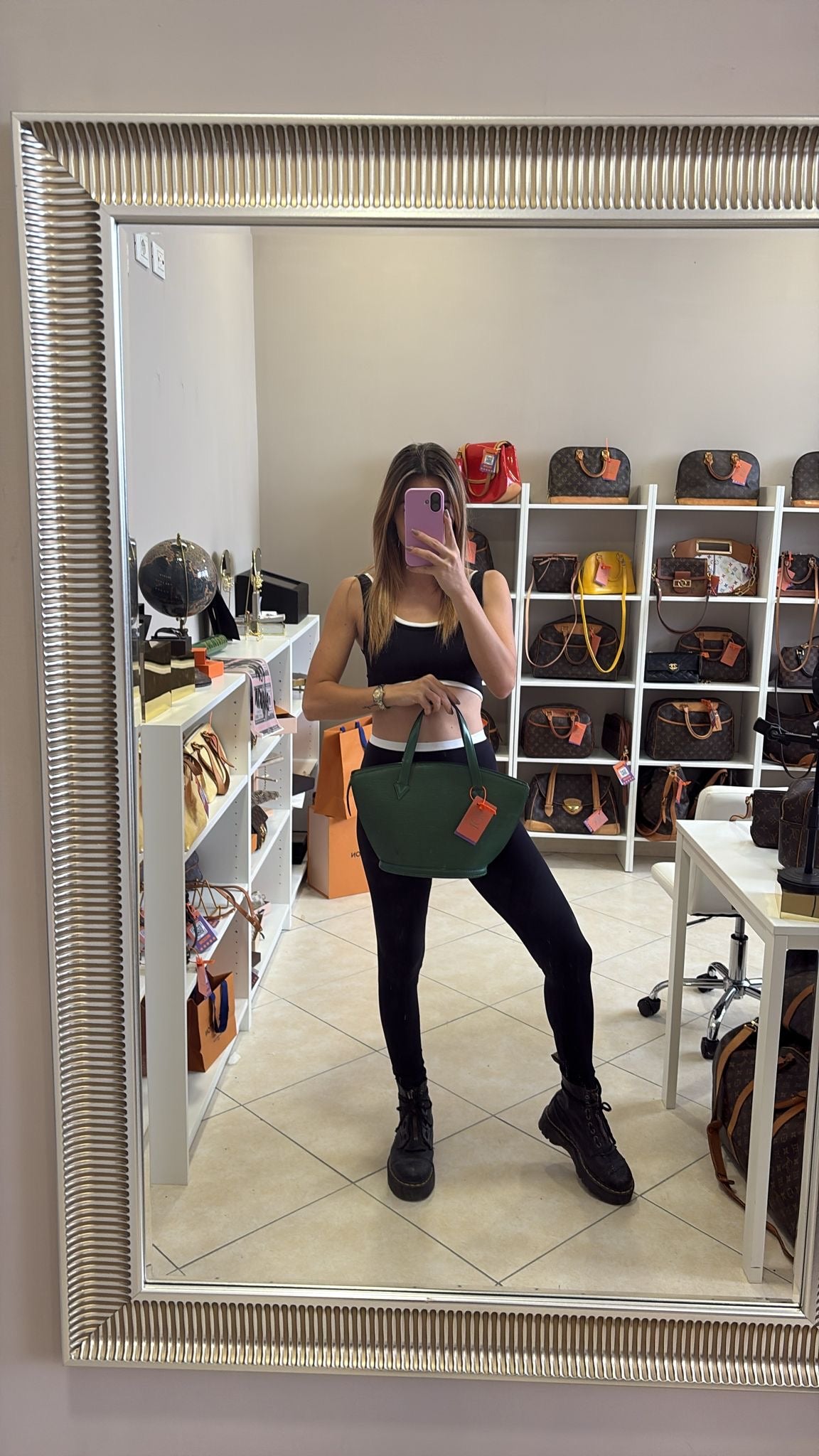 Louis Vuitton Green Epi Saint jacques