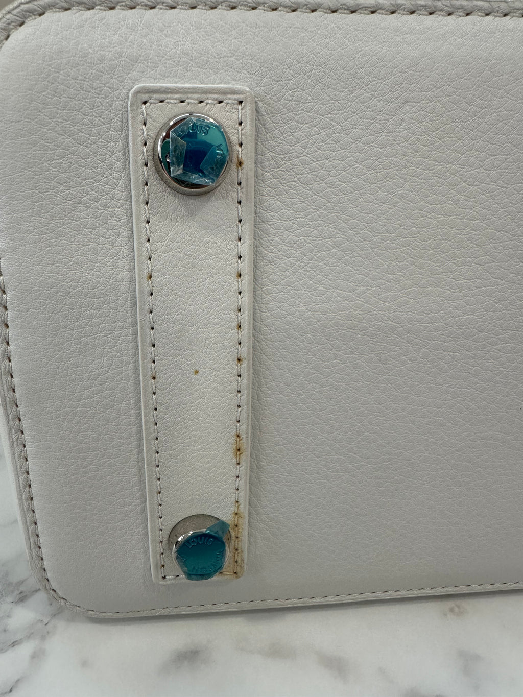 Louis Vuitton Blanc Monogram Transparent lockit east west