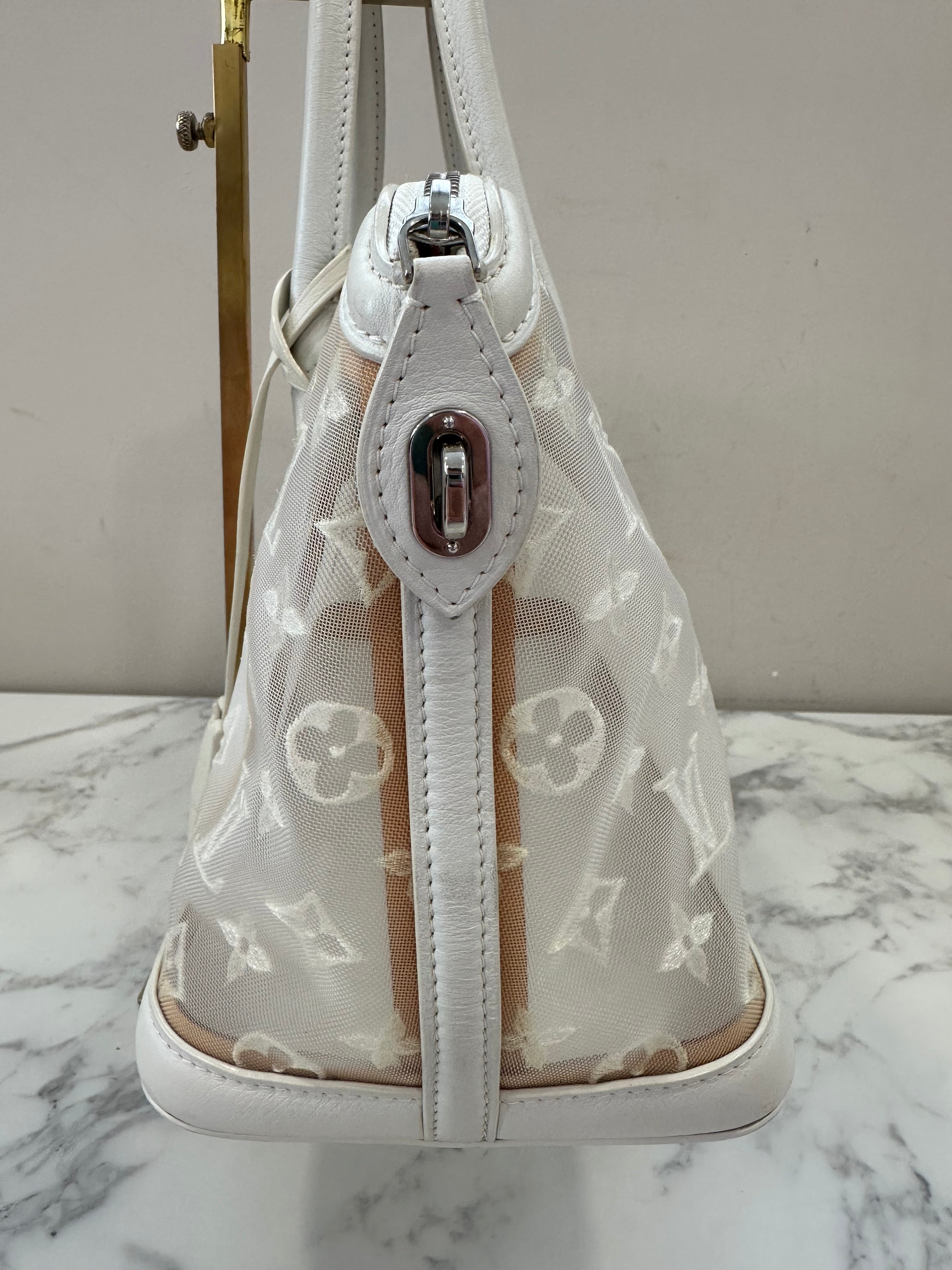 Louis Vuitton Blanc Monogram Transparent lockit east west