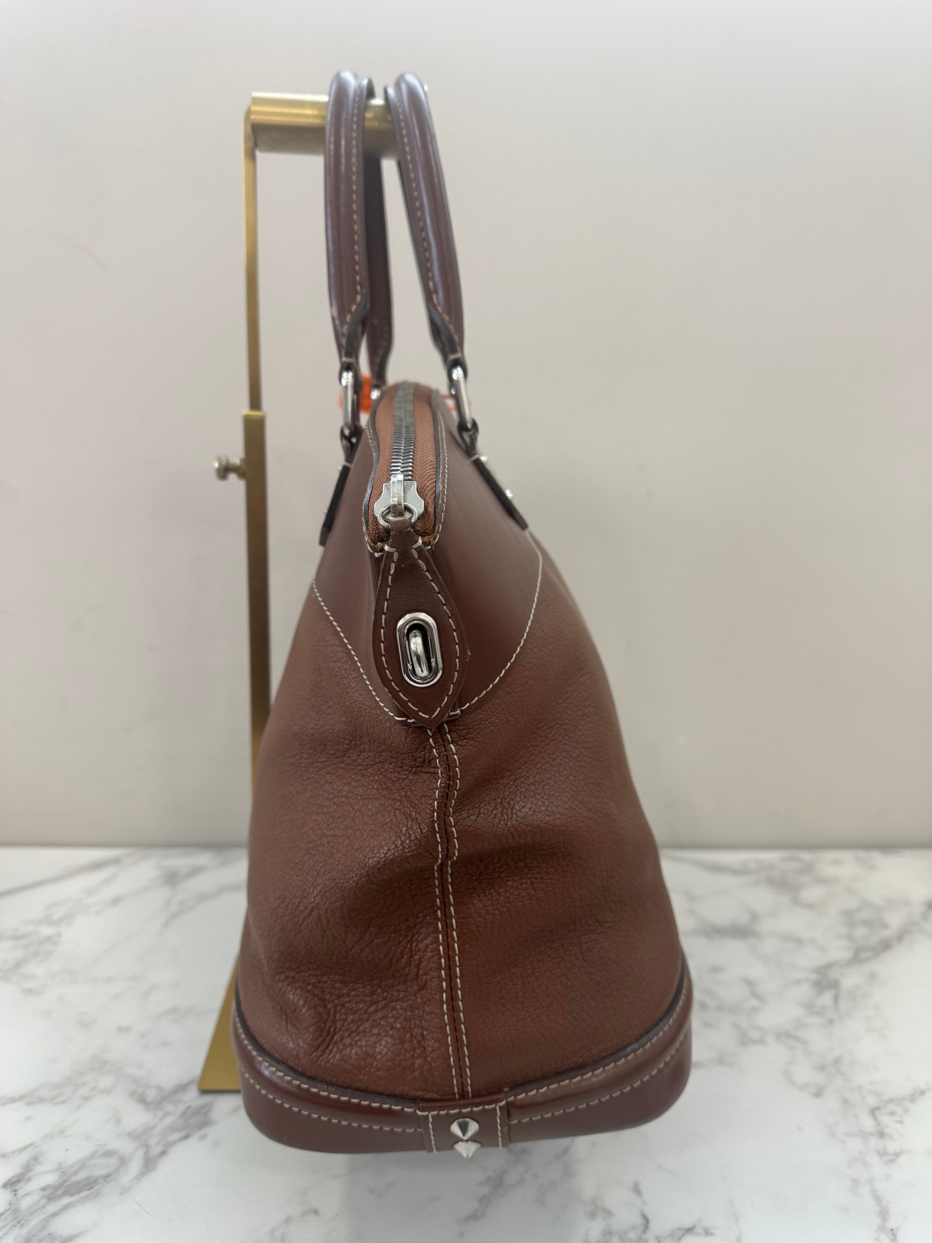 Louis Vuitton Brown Suhali Lockit MM