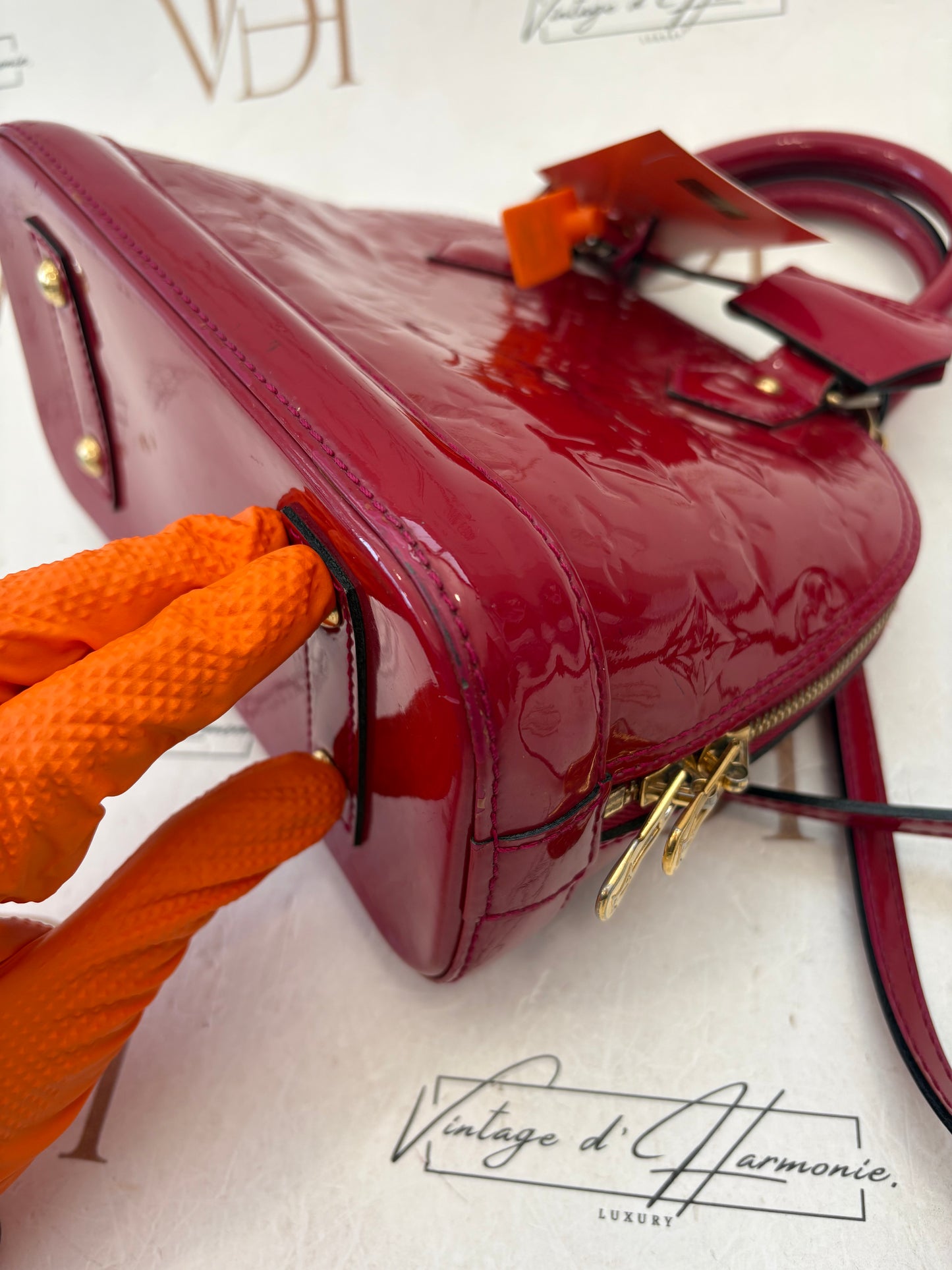 Louis Vuitton Alma BB Red Vernis