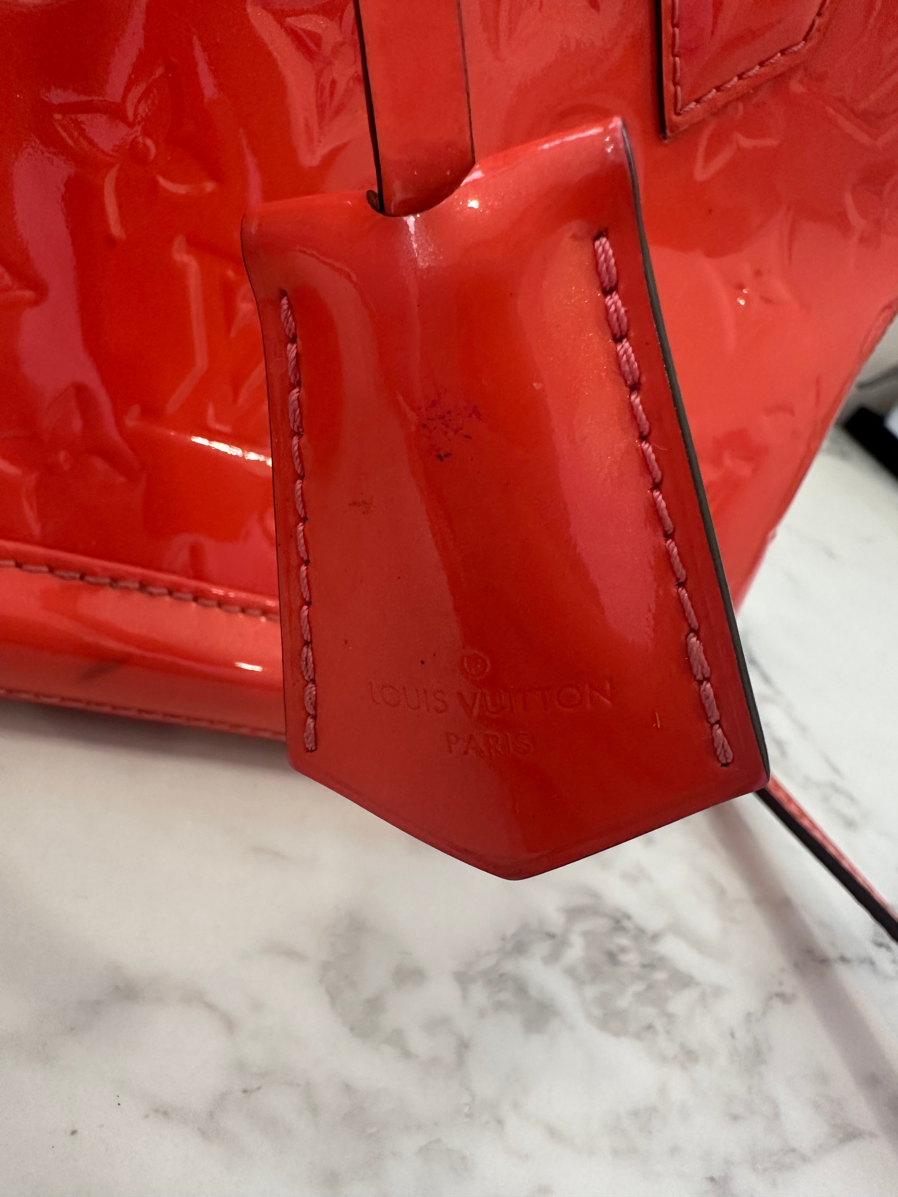 Louis Vuitton Alma BB Vernis Orange