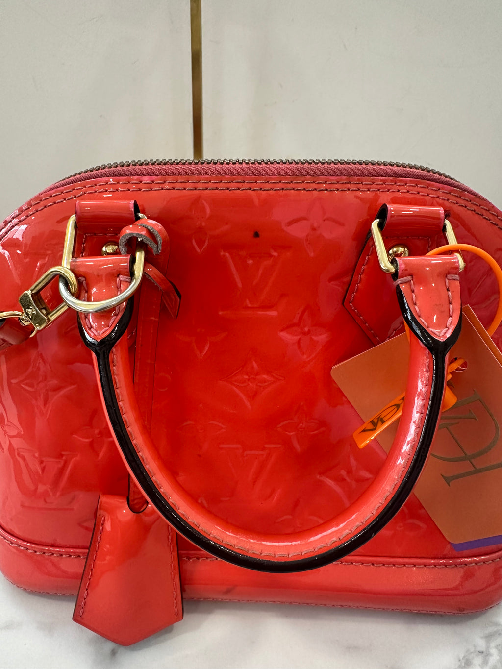 Louis Vuitton Alma BB Vernis Orange