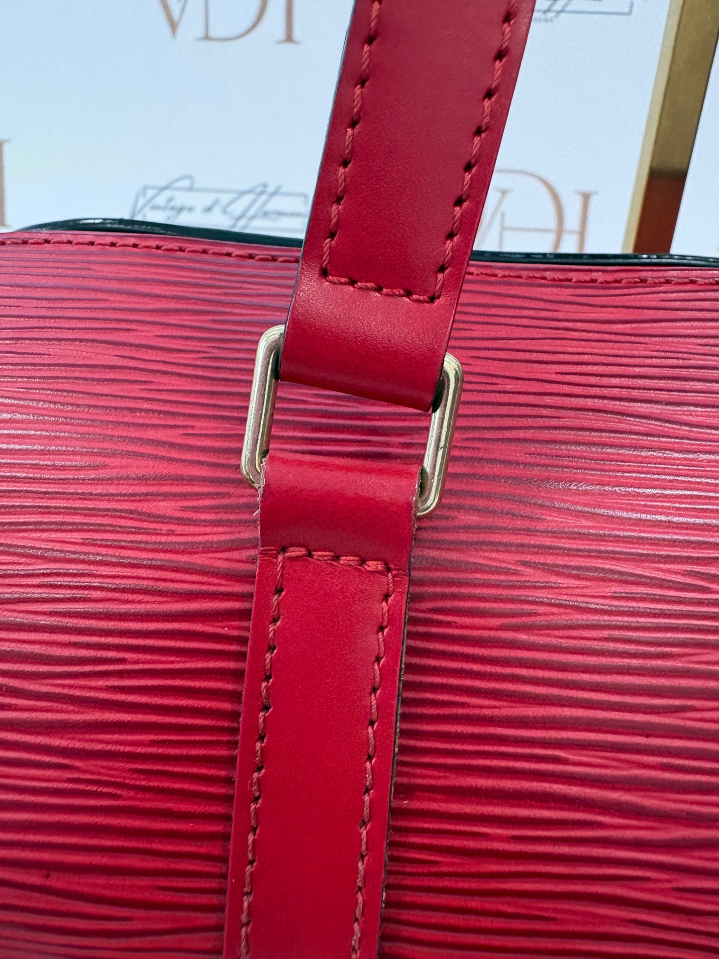 017700 - Louis Vuitton Red Epi Soufflot