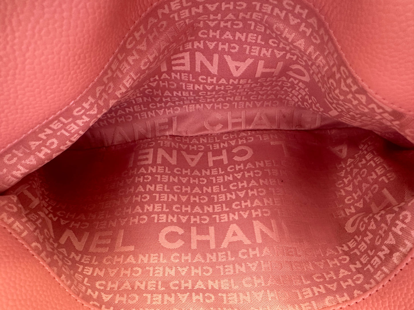Chanel Pink Calfskin Wild Stitch Choco Bar