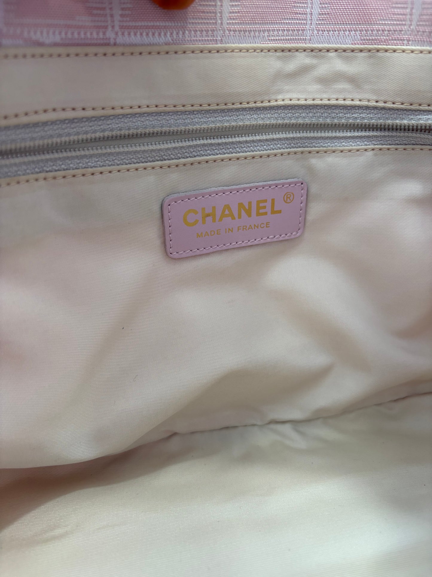 018157 - Chanel Pink Jacquard Nylon