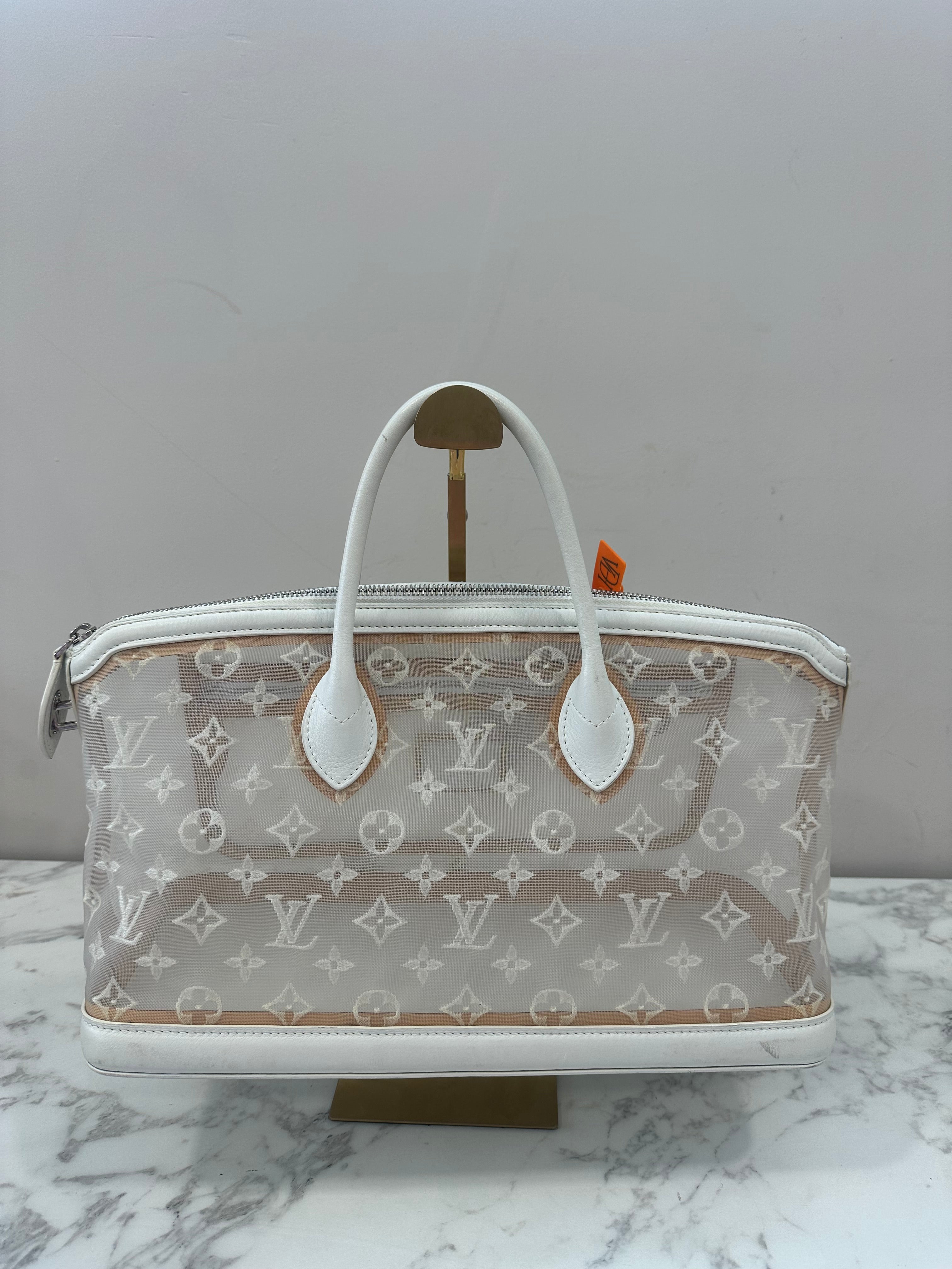 Louis Vuitton Blanc Monogram Transparent lockit east west
