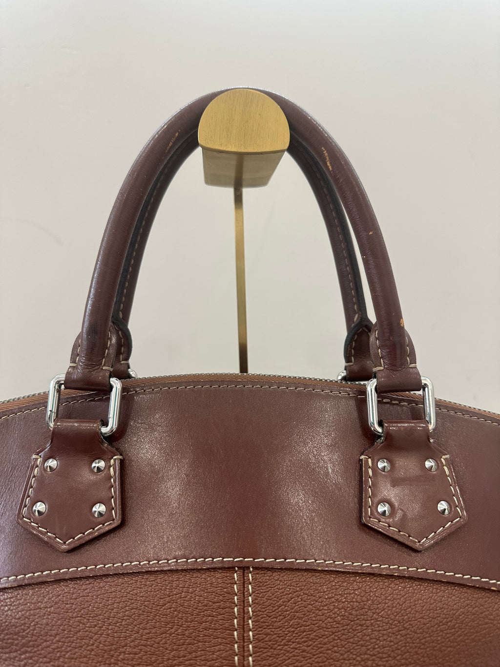 Louis Vuitton Brown Suhali Lockit MM