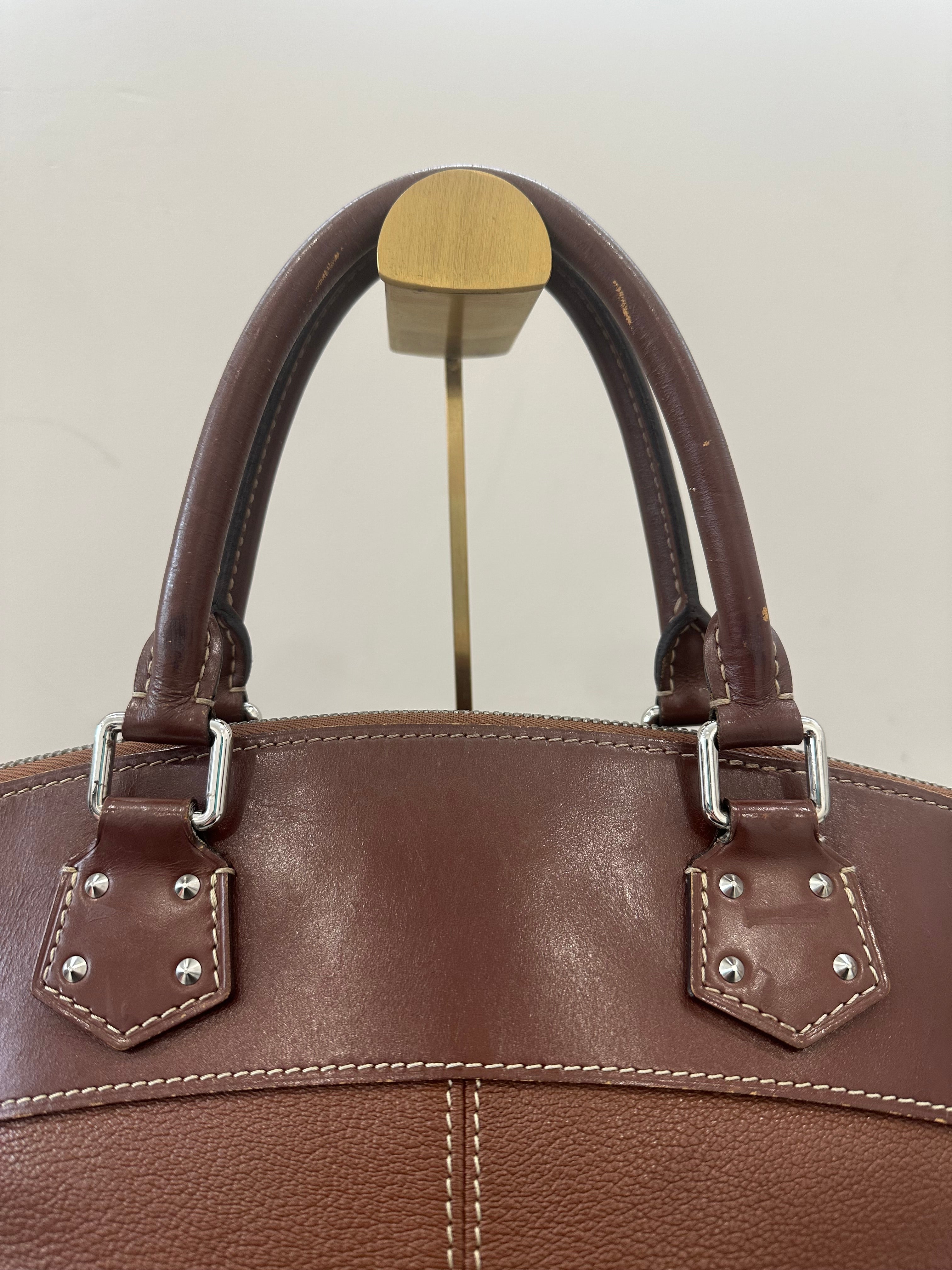 Louis Vuitton Brown Suhali Lockit MM