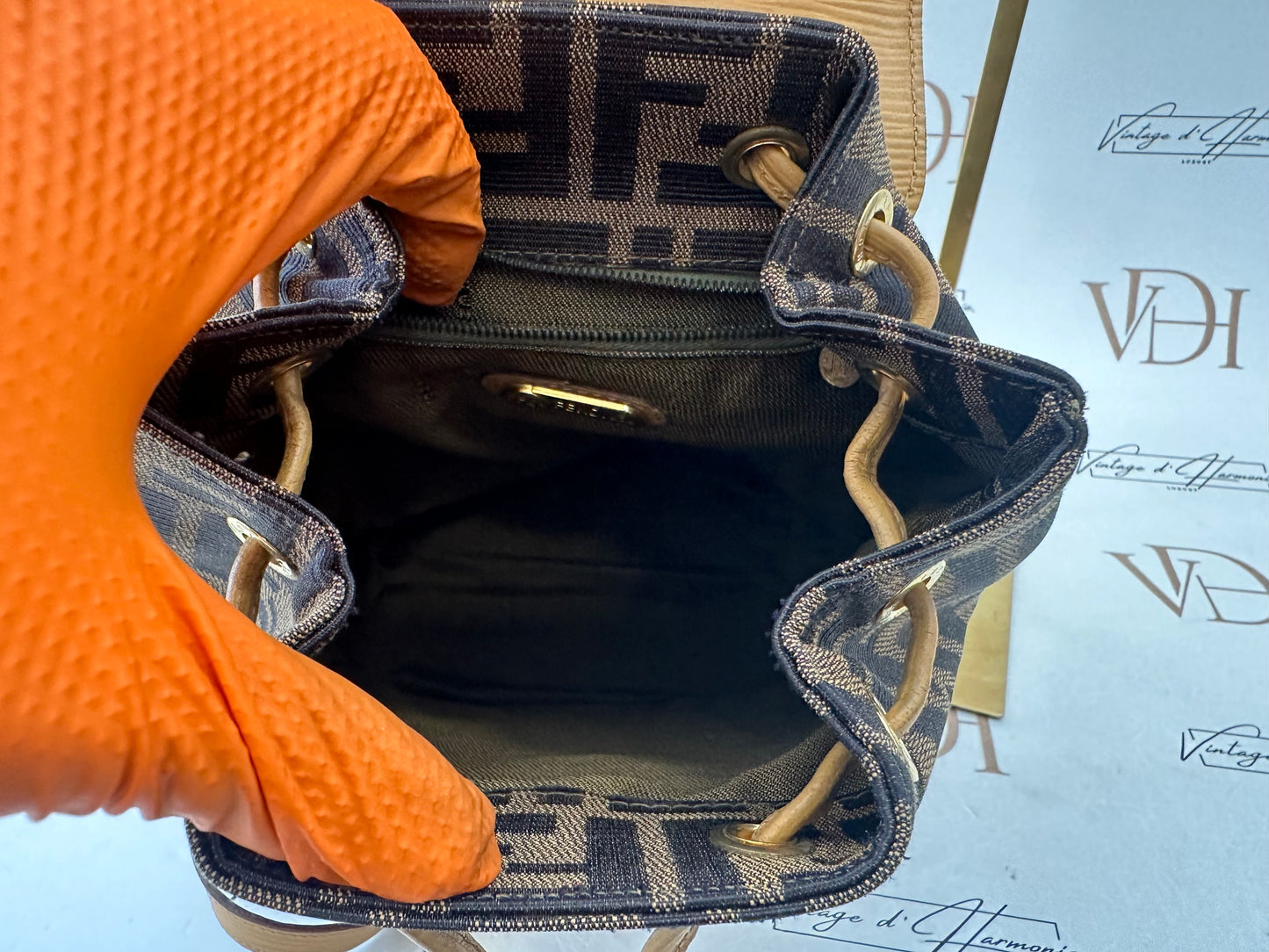 017884 - Fendi Brown Zucca Backpack