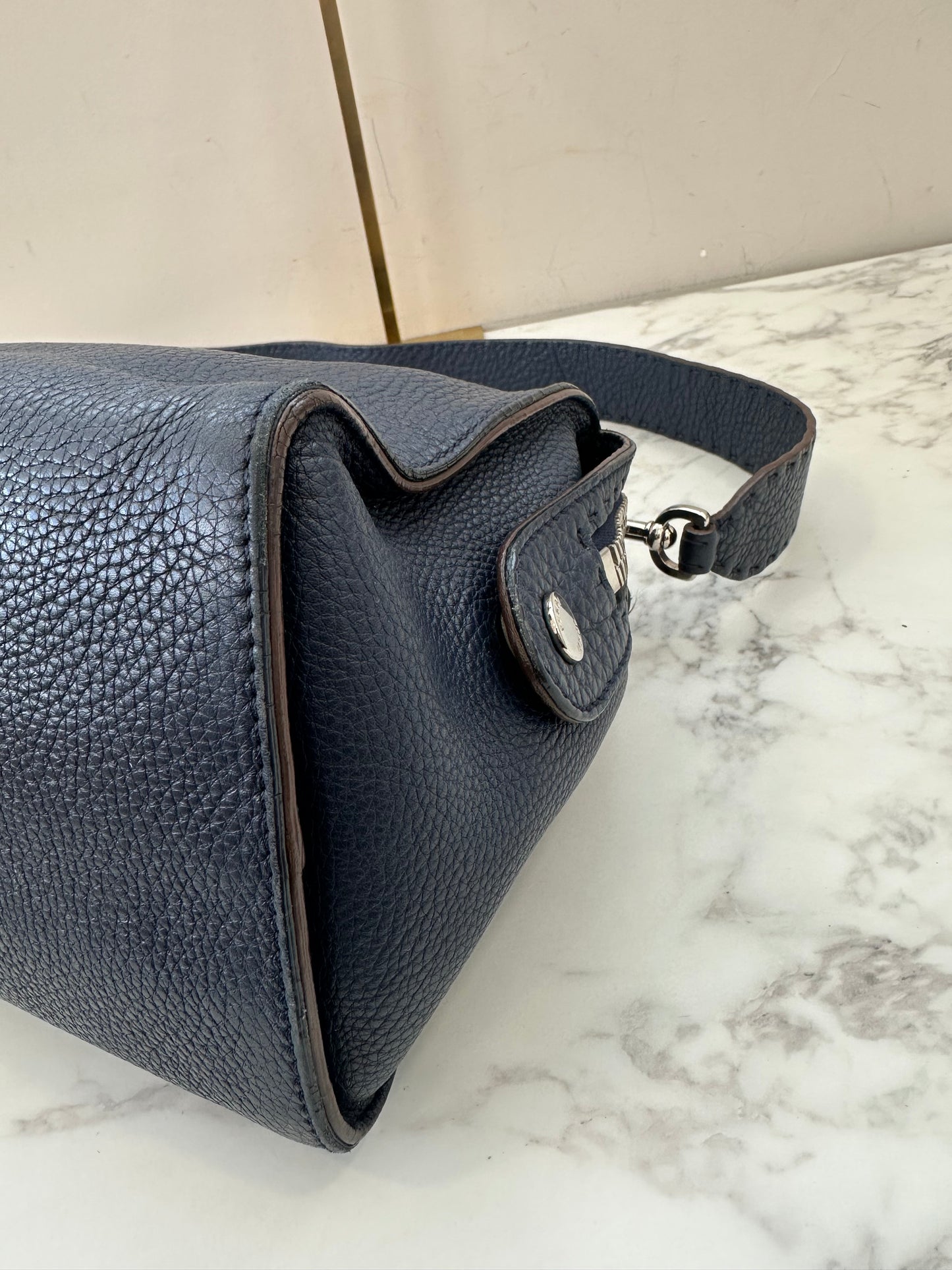 Fendi Blue Leather