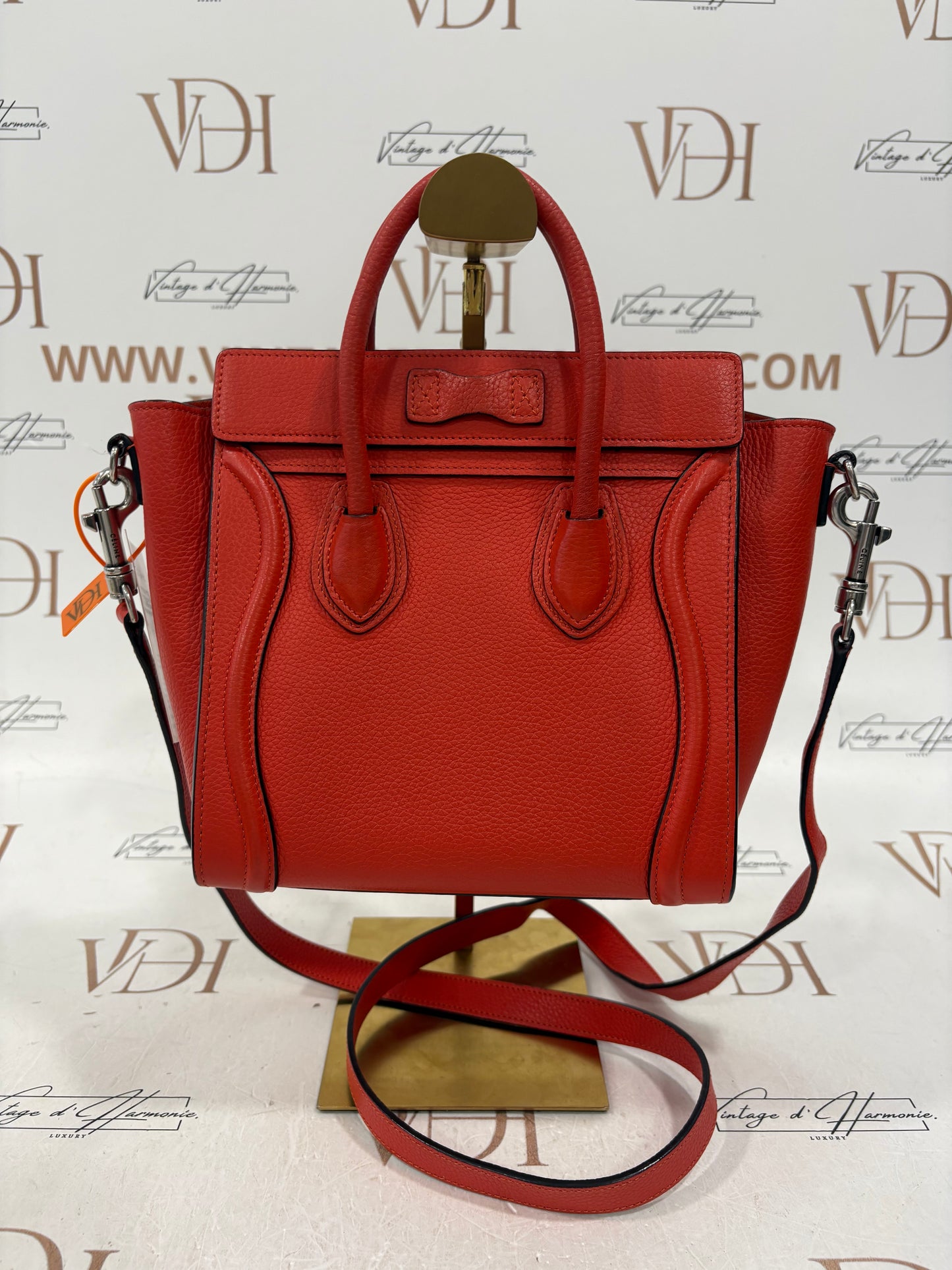 018035 - Céline Red Luggage Nano
