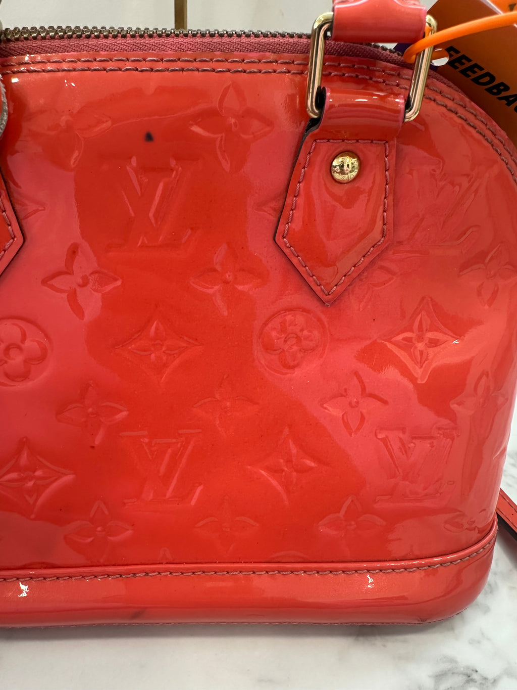 Louis Vuitton Alma BB Vernis Orange