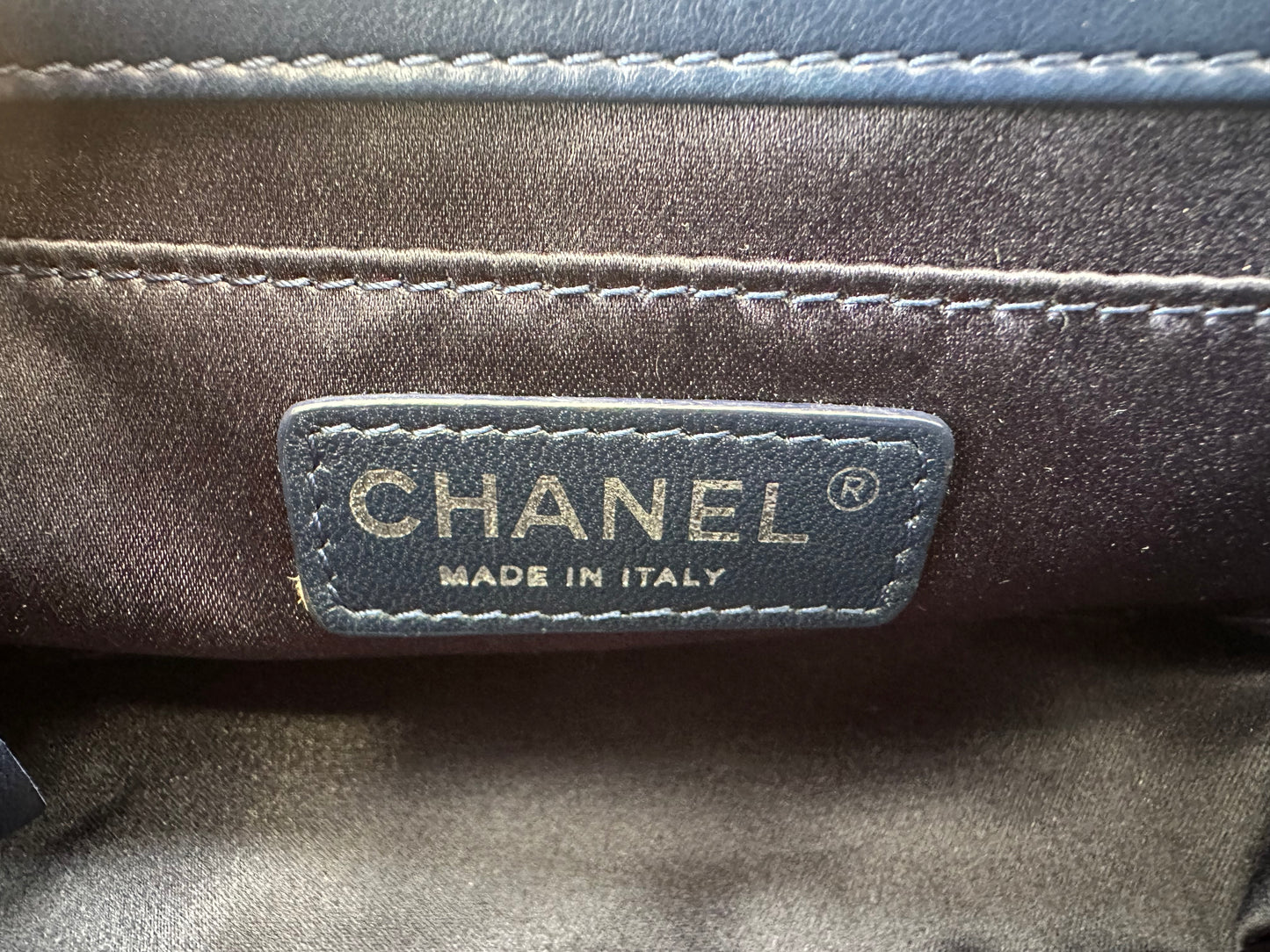 Chanel Blue Bads Lambskin