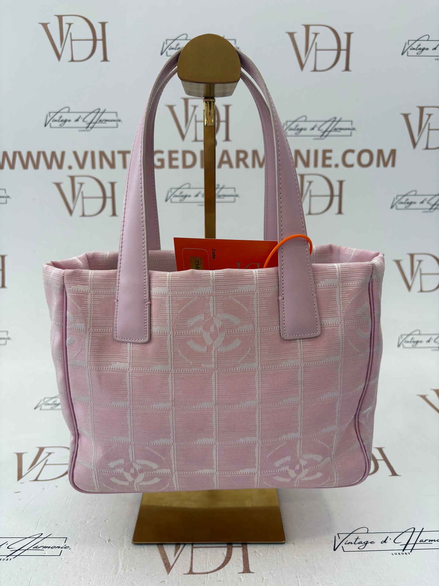 018157 - Chanel Pink Jacquard Nylon