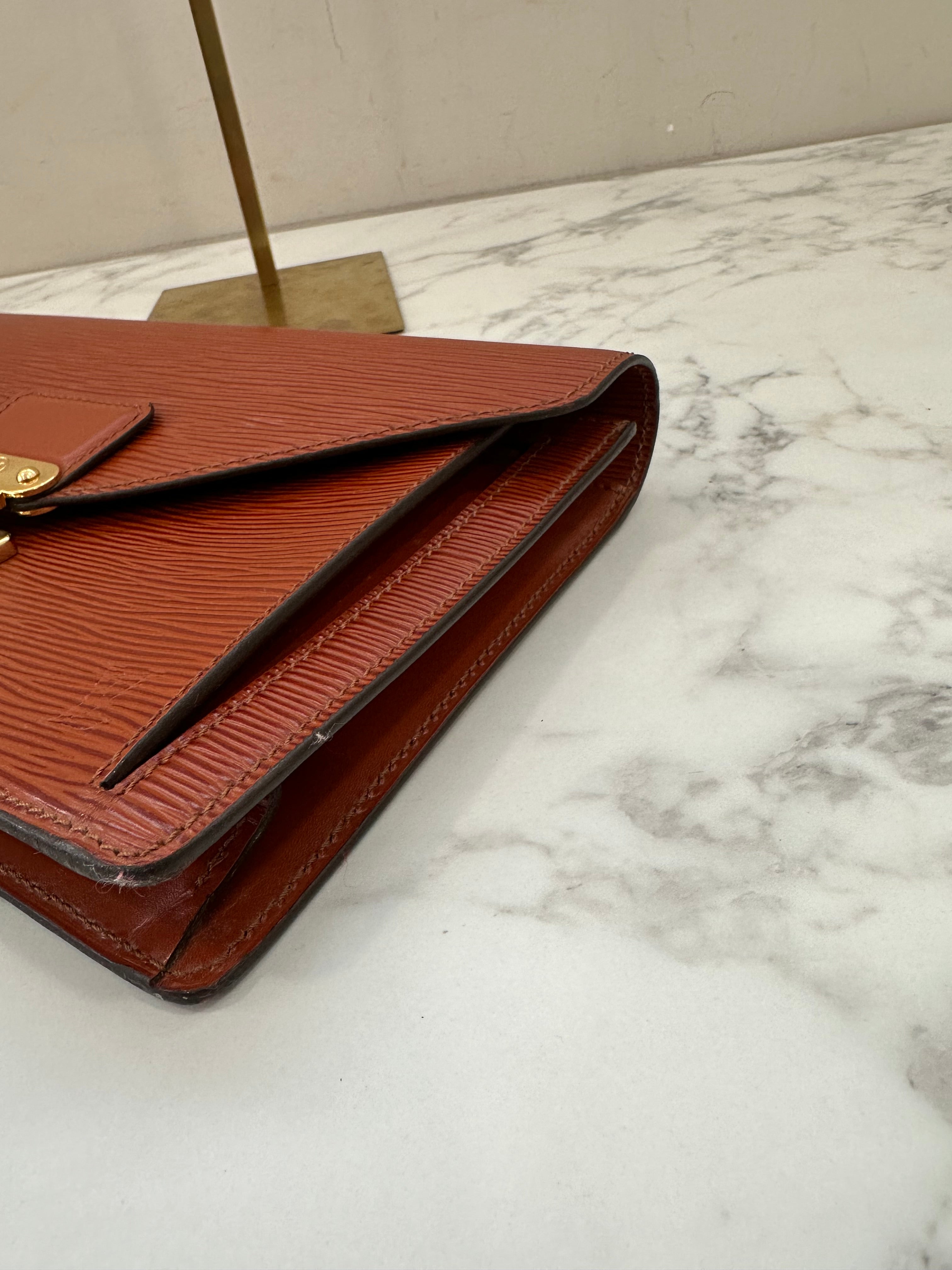 Louis Vuitton Brown Epi Pochette Sellier Dragonne