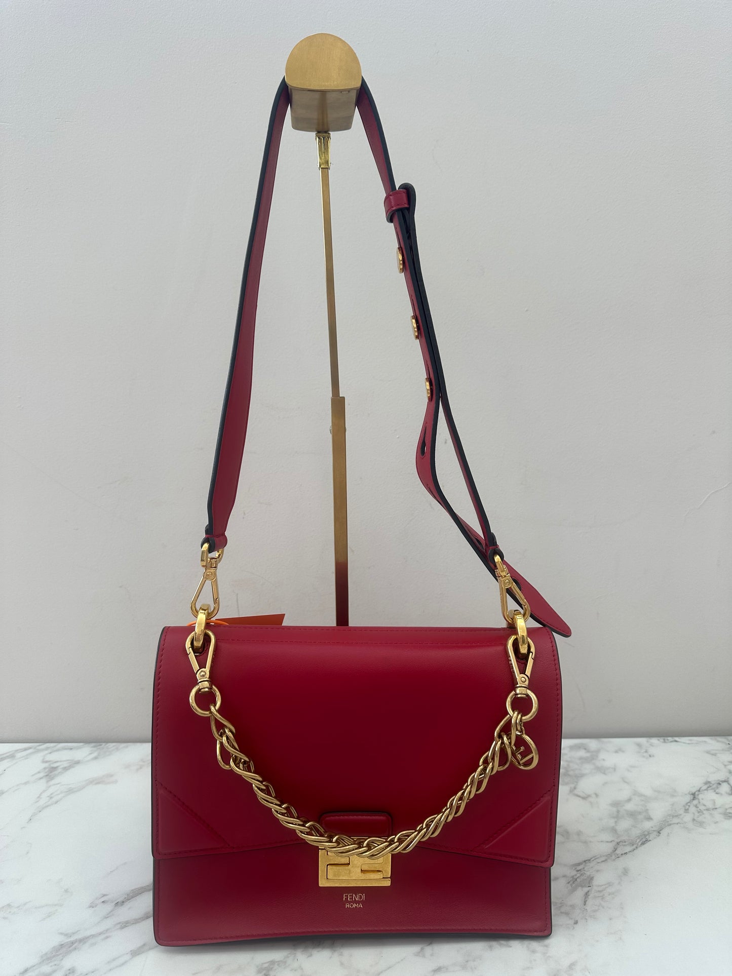 Fendi red 2way Bag