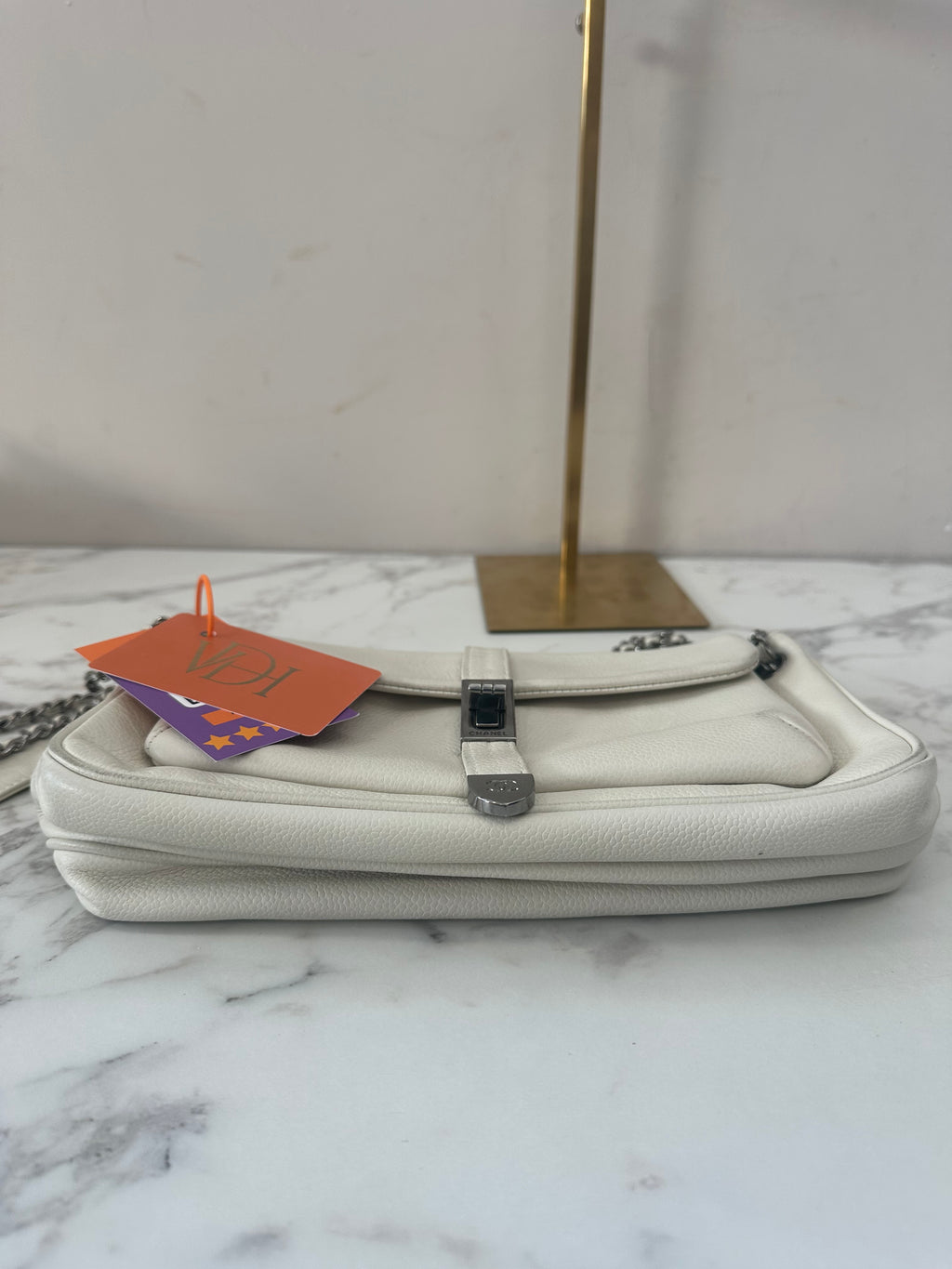 Chanel White Calfskin Mademoiselle