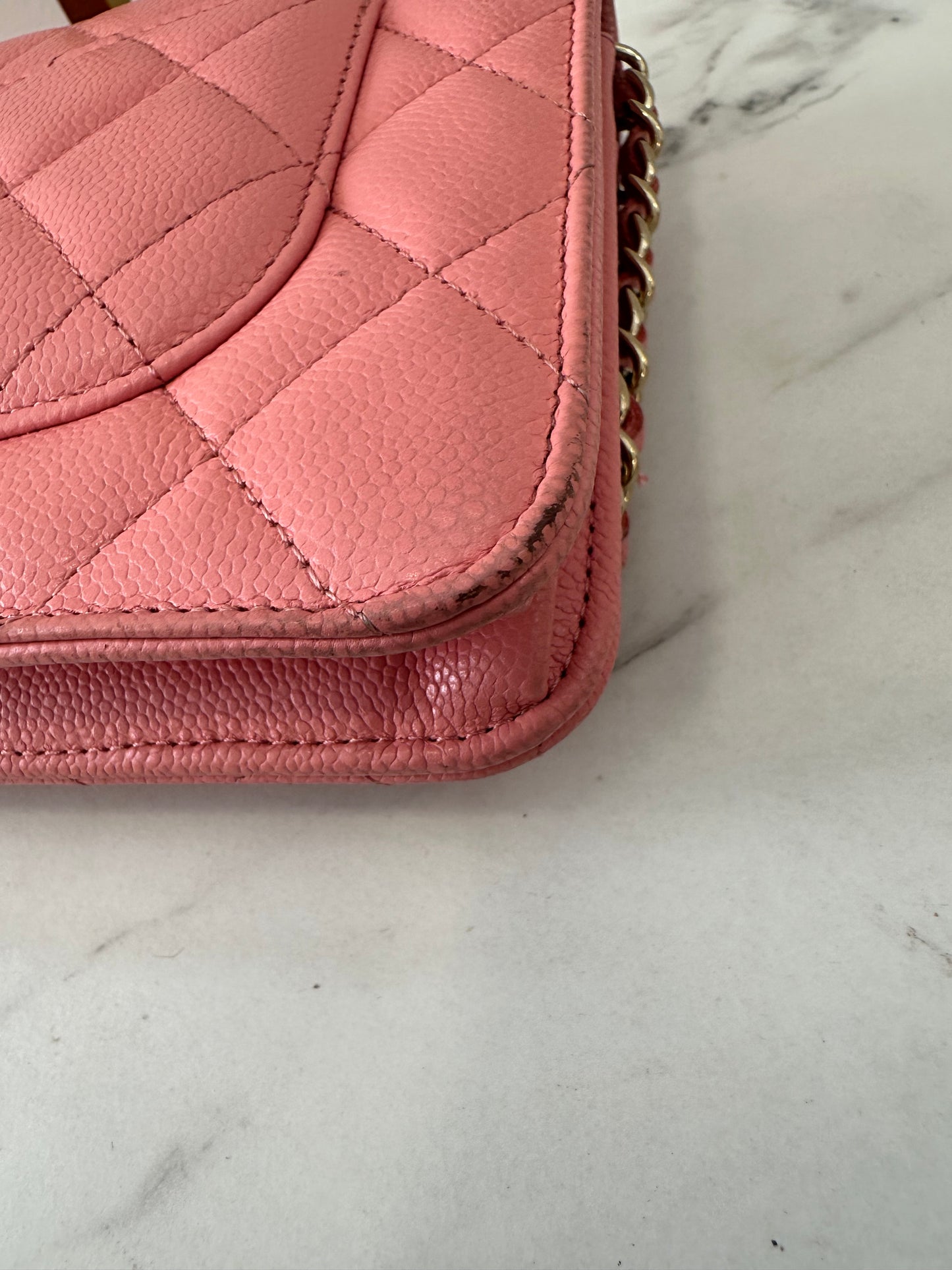 Chanel Pink Calfskin Classic