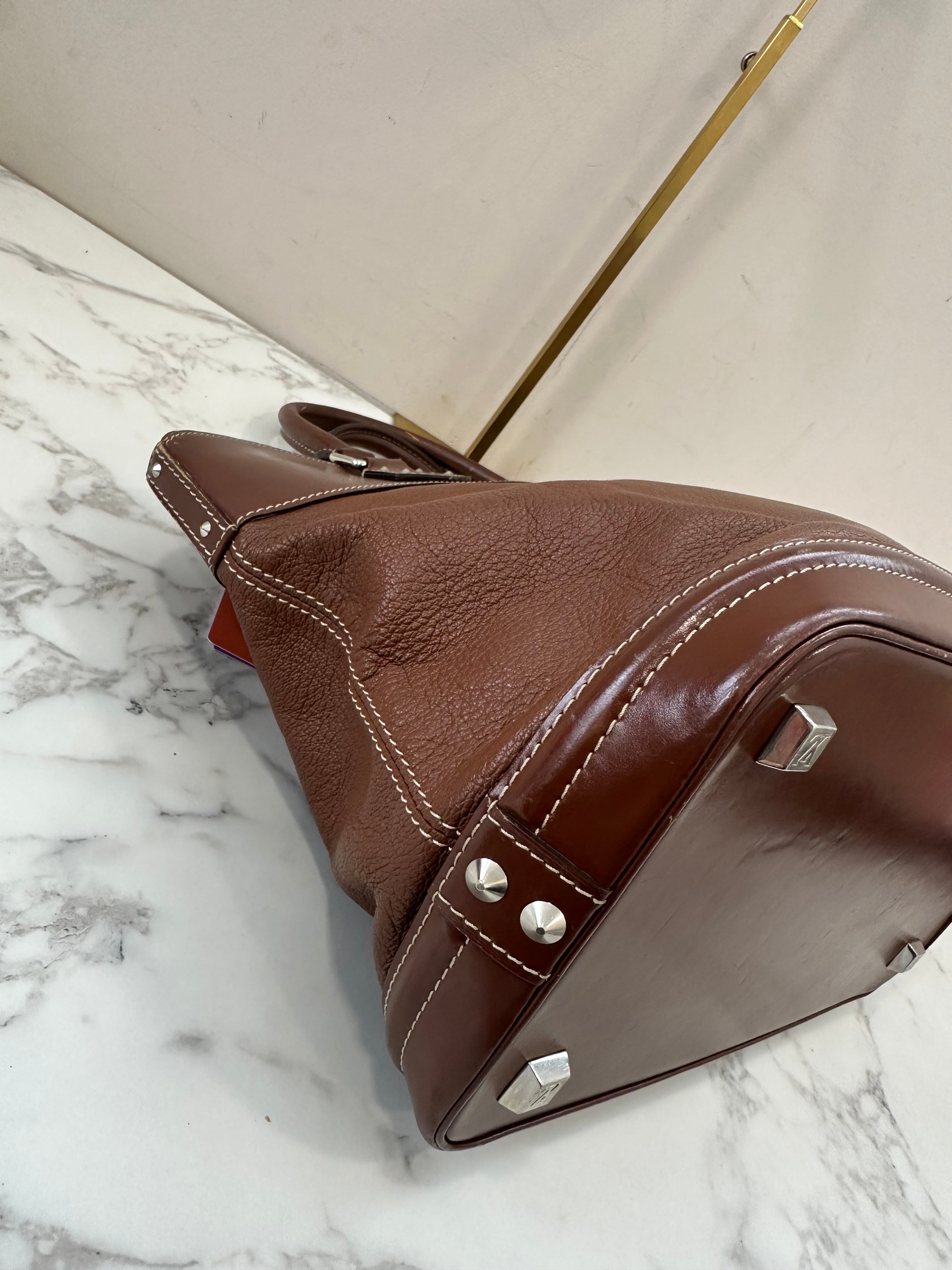 Louis Vuitton Brown Suhali Lockit MM