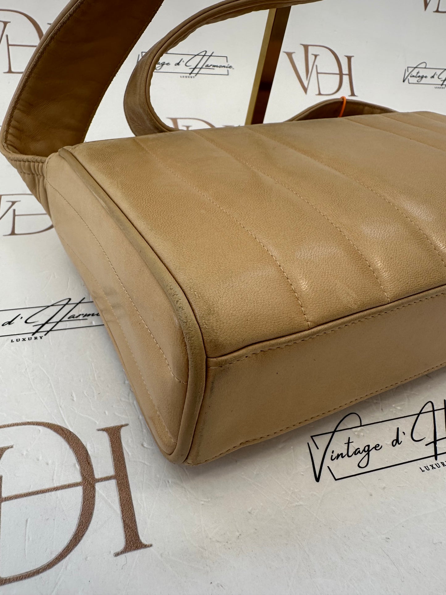 017761 - Chanel Beige Lambskin Mademoiselle