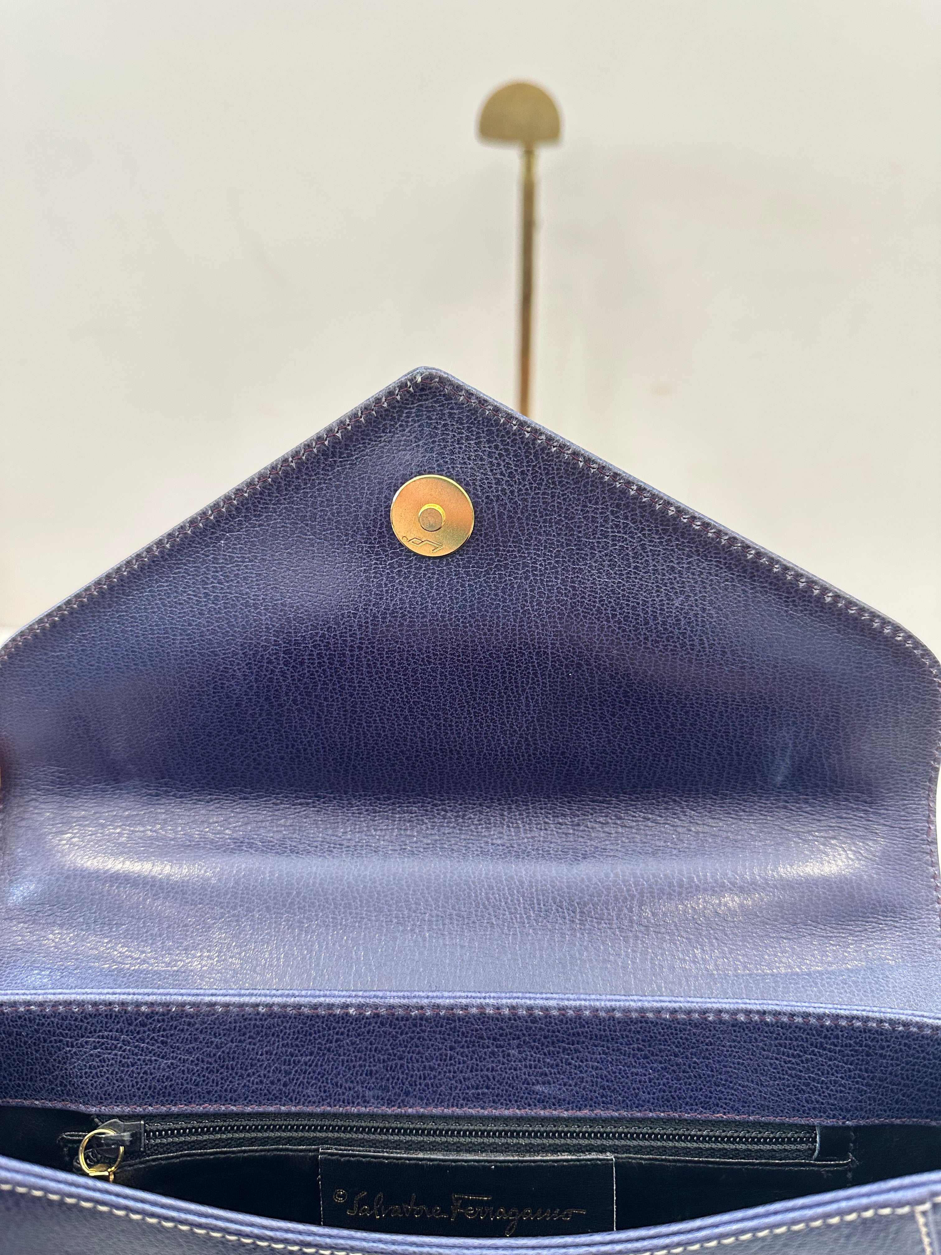 Salvatore Ferragamo Blue Leather