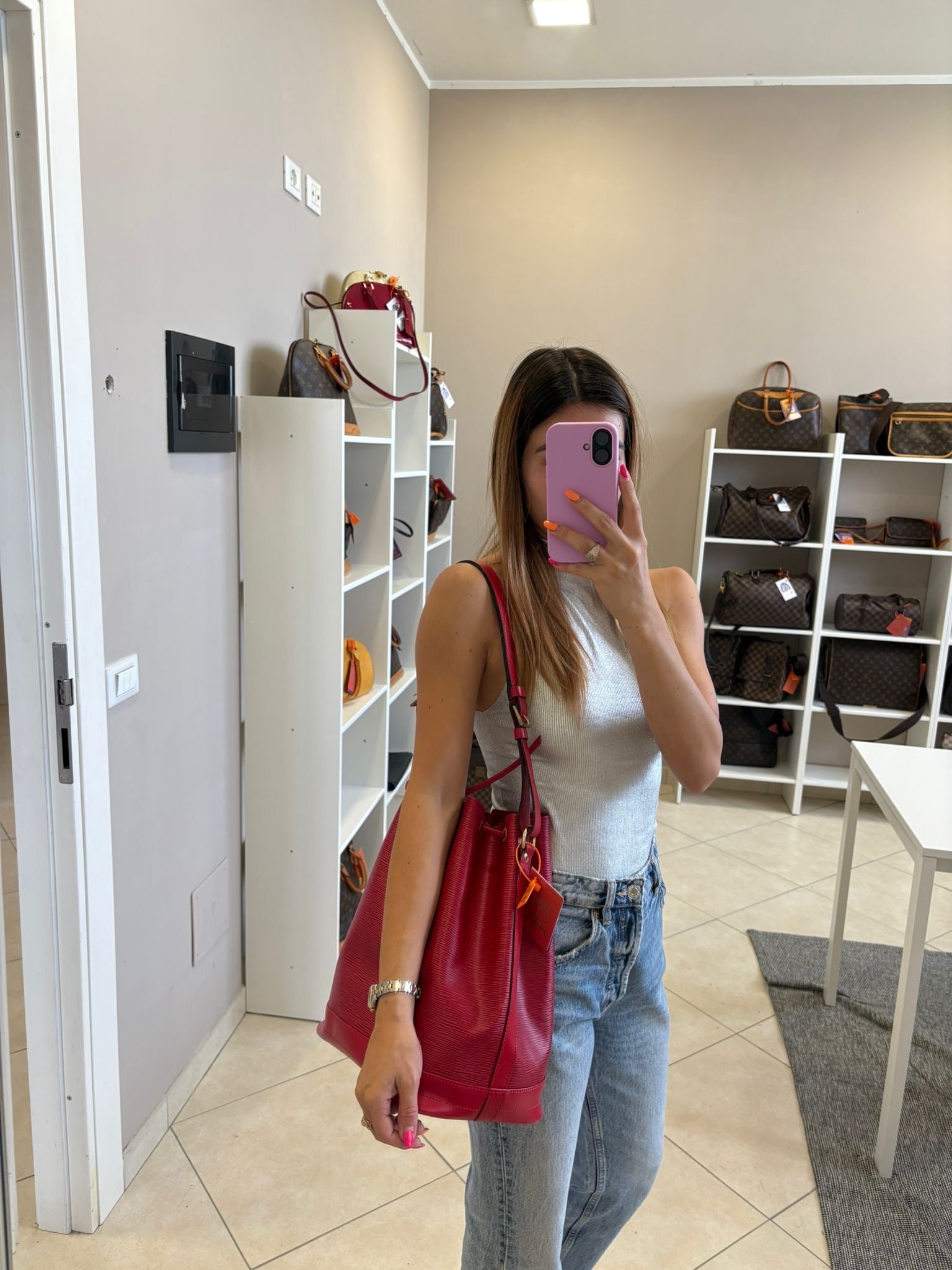 Louis Vuitton Noé Red Epi